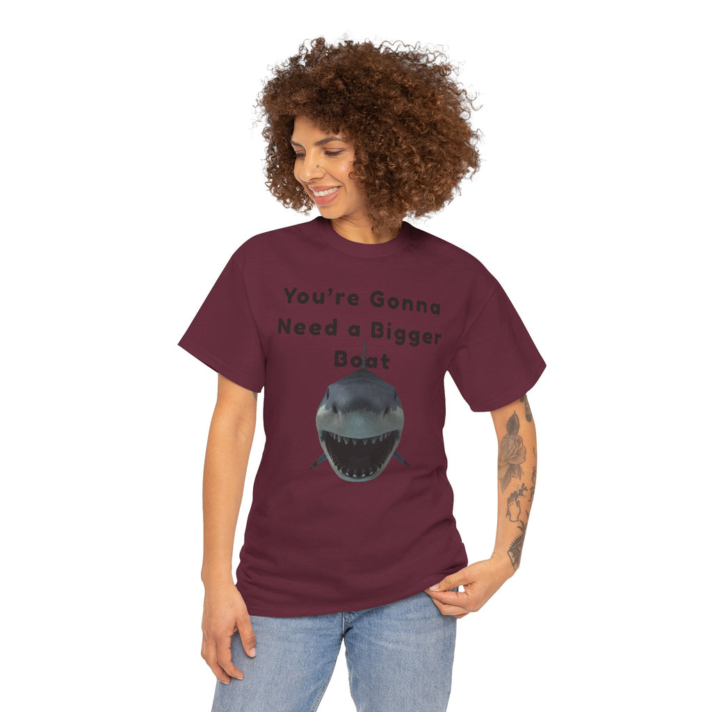 Shark Graphic Tee — "You're Gonna Need a Bigger Boat" Casual T-Shirt 80's Movie Qoutes