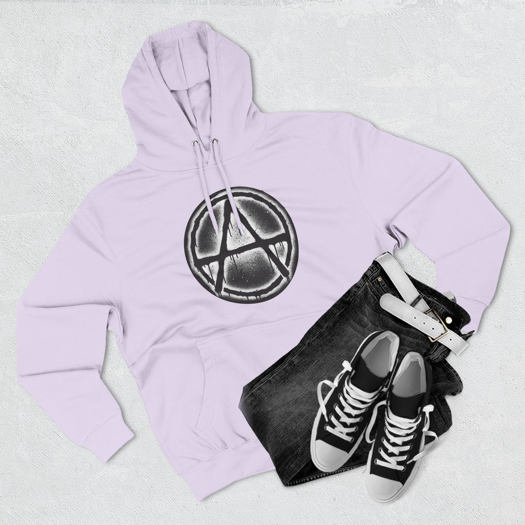 Anarchy Symbol Hoodie — Grunge Circle Anarchy Graphic Pullover 80's Fashion