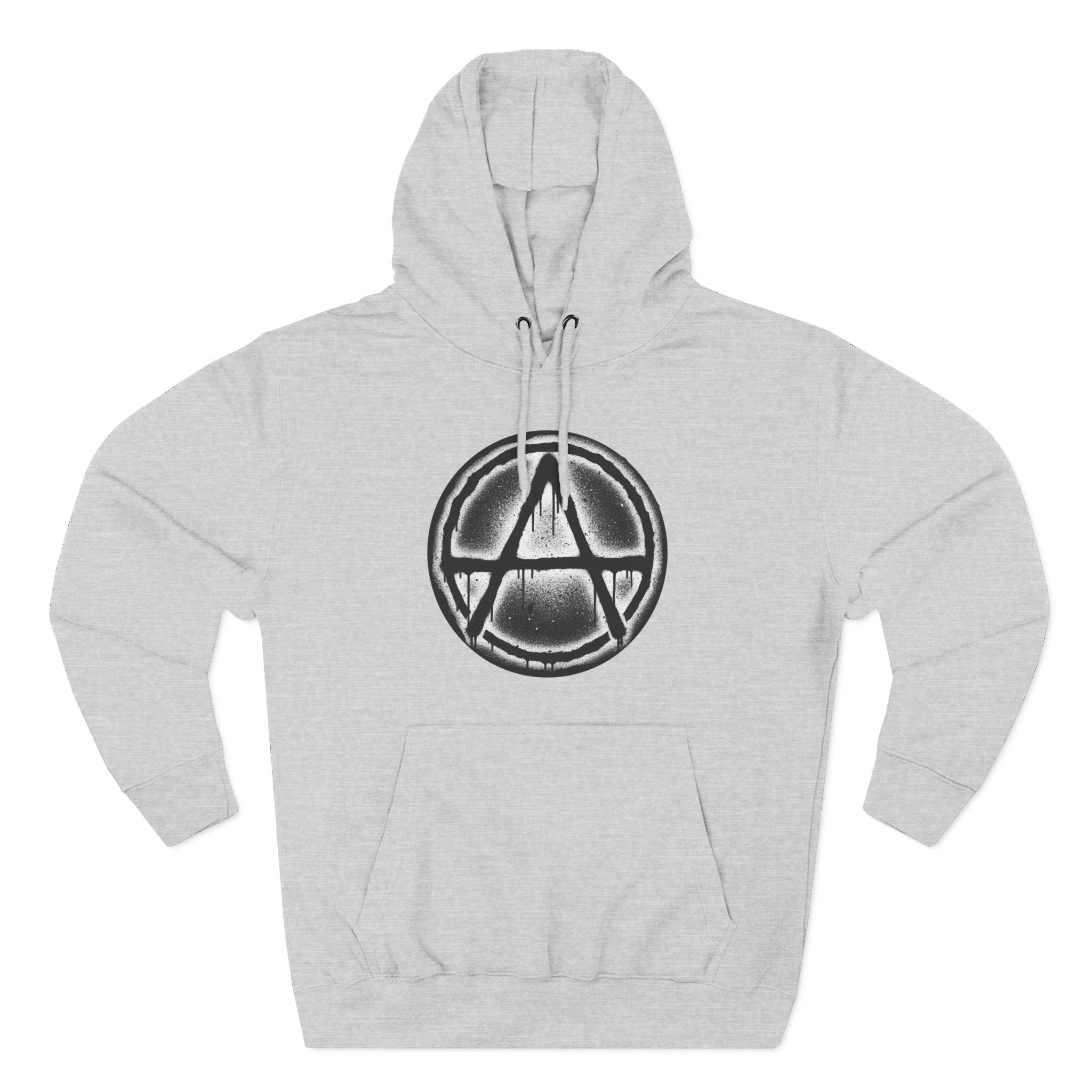 Anarchy Symbol Hoodie — Grunge Circle Anarchy Graphic Pullover 80's Fashion