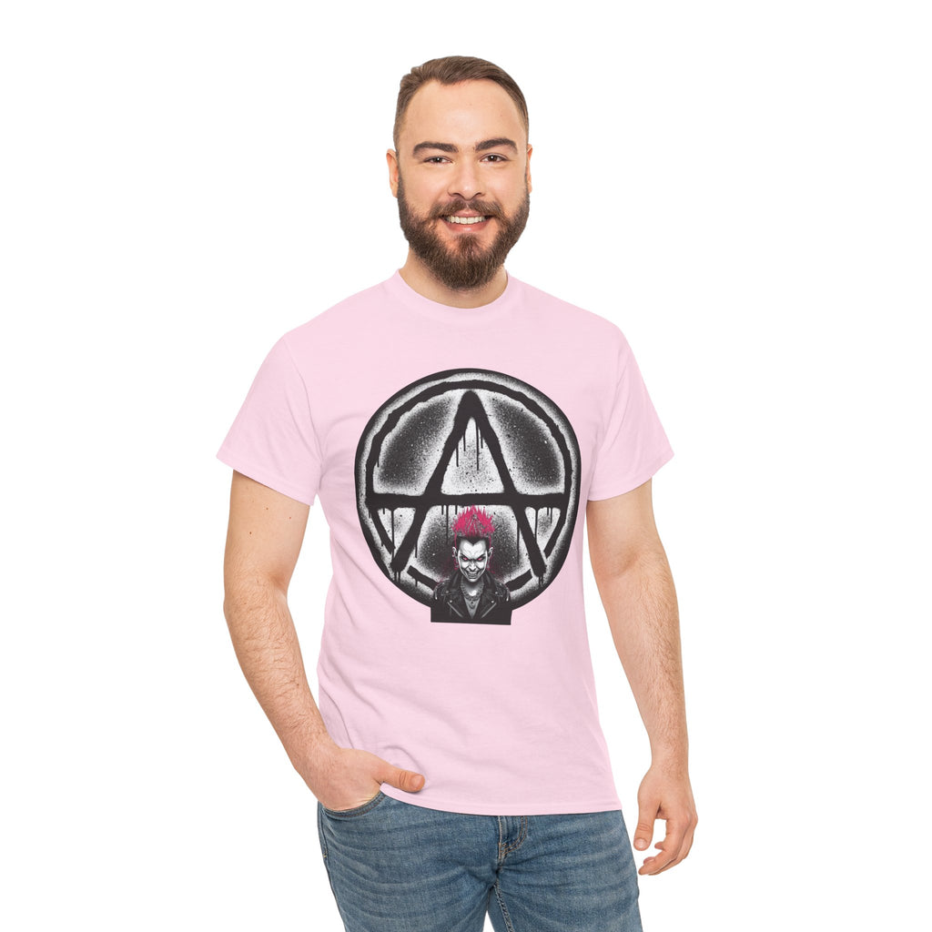 Anarchy Punk Graphic Tee — Red-Mohawk Rebel Shirt 80's Fashion