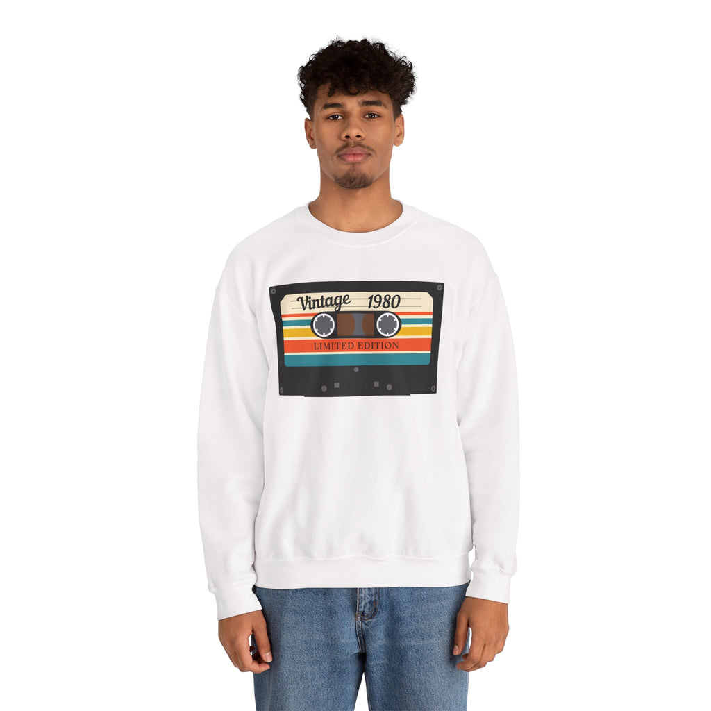 Vintage 1980 Cassette Sweatshirt — Retro Limited Edition Crewneck