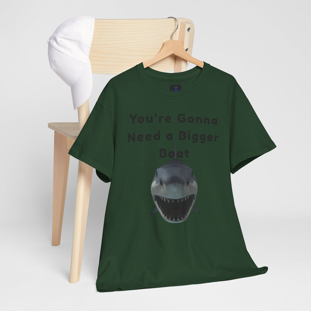 Shark Graphic Tee — "You're Gonna Need a Bigger Boat" Casual T-Shirt 80's Movie Qoutes
