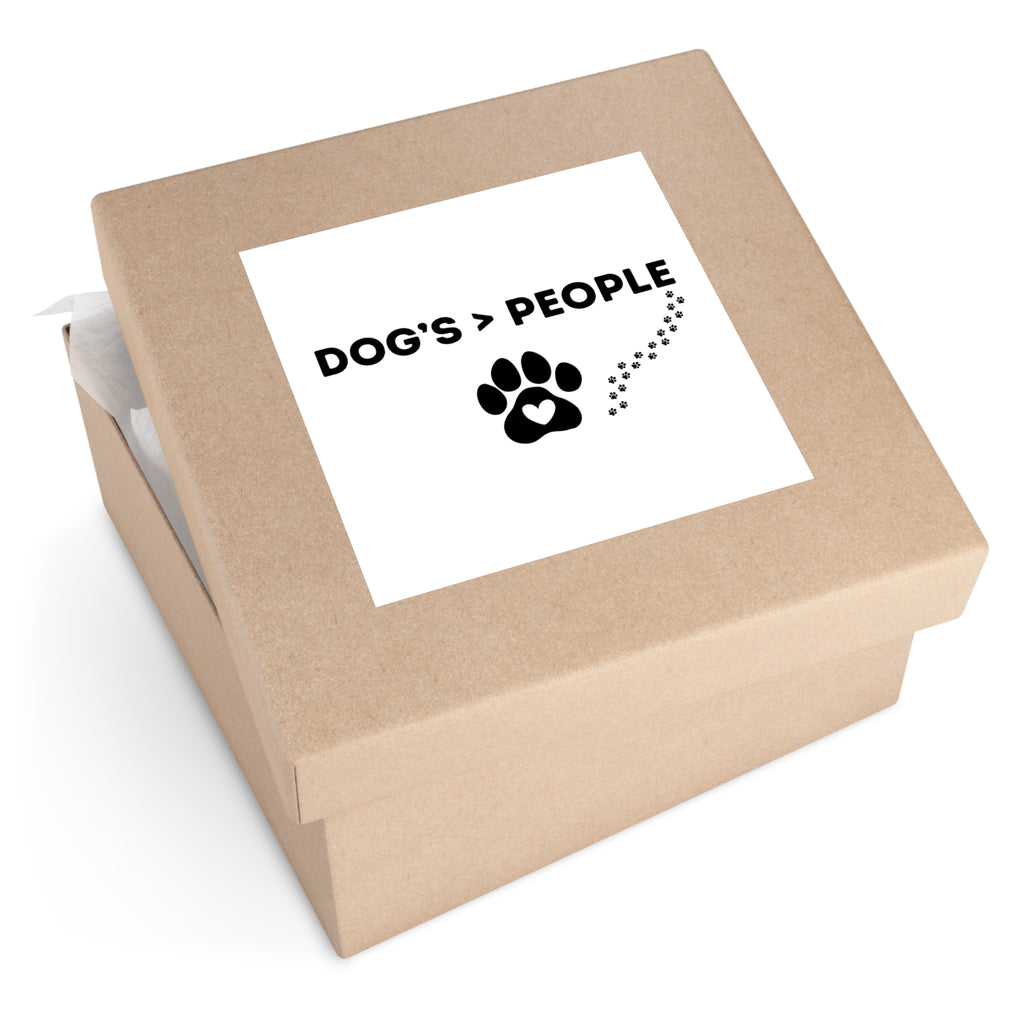 Dogs > People paw print decal Sticker | Square indoor outdoor vinyl