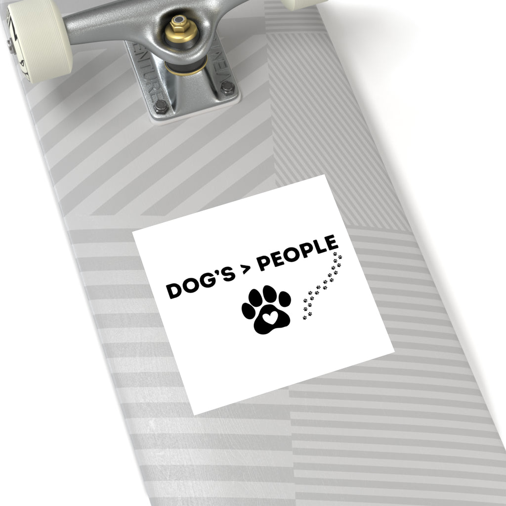 Dogs > People paw print decal Sticker | Square indoor outdoor vinyl