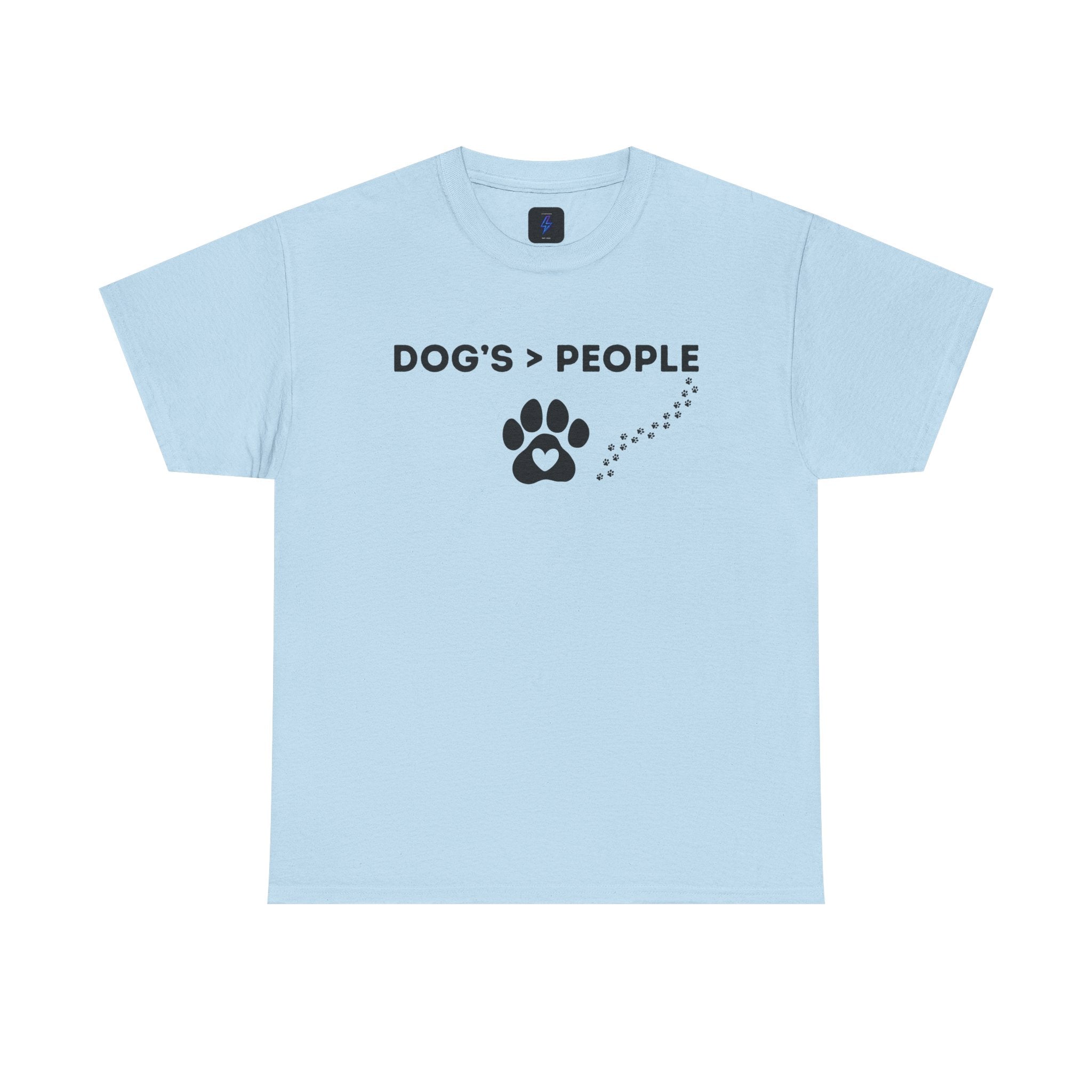 DOGS > PEOPLE TShirt | Paw Print Graphic Tee Dog Lover Shirt