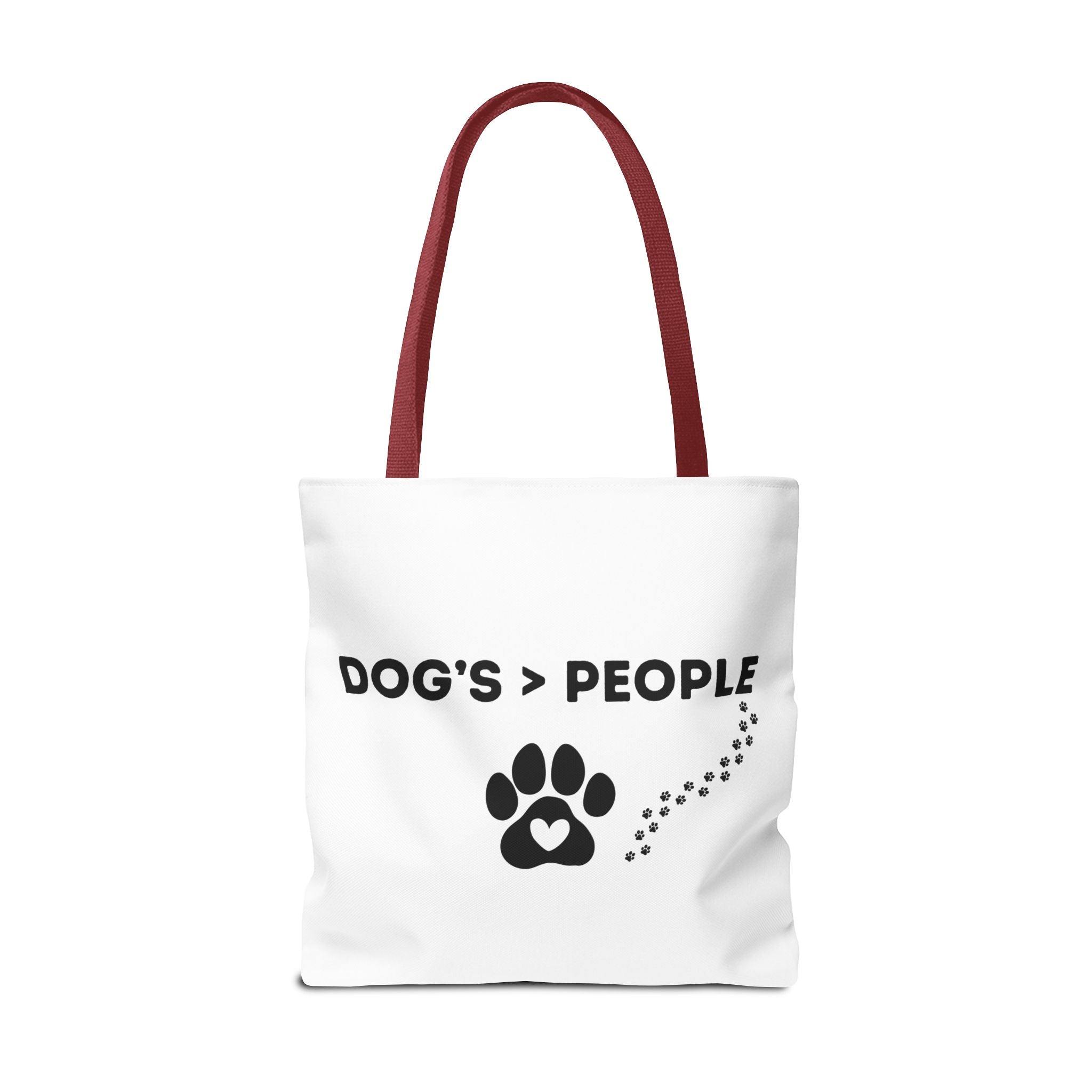 DOG'S > PEOPLE Tote Bag | Dog Paw Heart Design