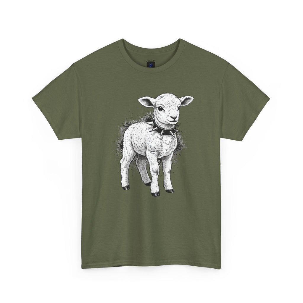 80s Punk Rock Lamb Illustration Tee — Vintage Baby Sheep Graphic T-Shirt