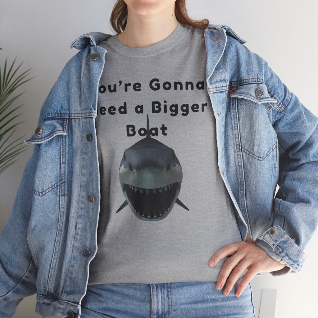 Shark Graphic Tee — "You're Gonna Need a Bigger Boat" Casual T-Shirt 80's Movie Qoutes