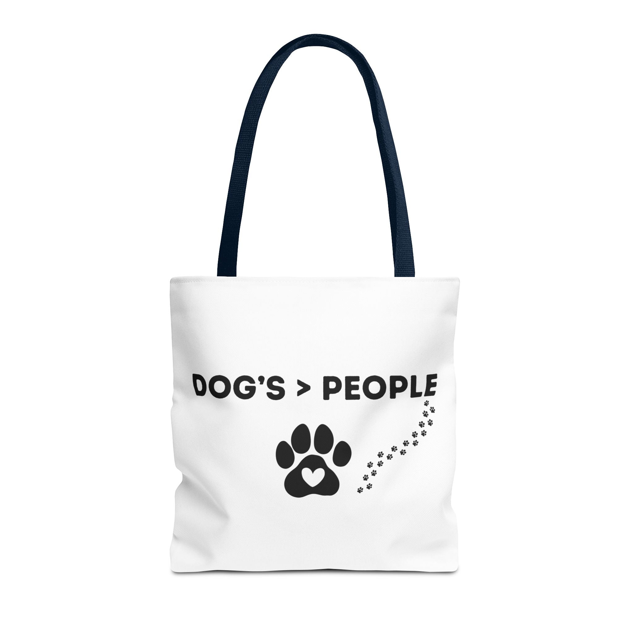 DOG'S > PEOPLE Tote Bag | Dog Paw Heart Design