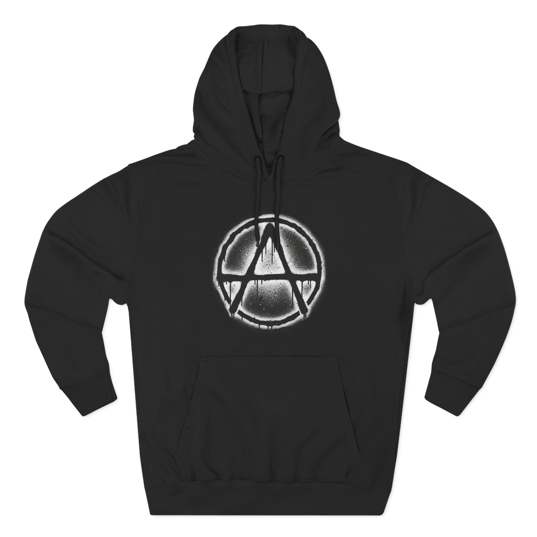 Anarchy Symbol Hoodie — Grunge Circle Anarchy Graphic Pullover 80's Fashion
