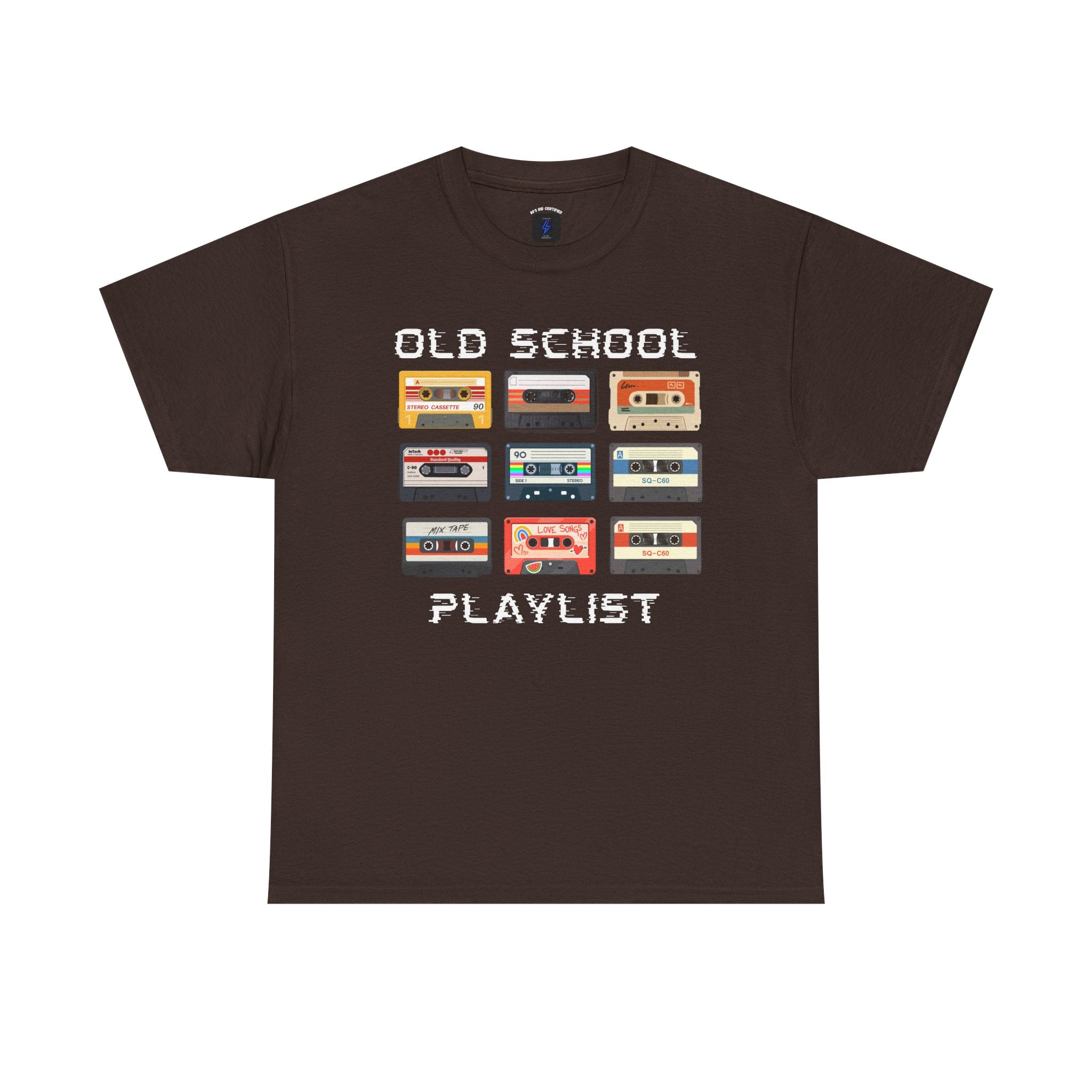 Old School Playlist T-Shirt — Retro 80s Cassette Tape Graphic Tee