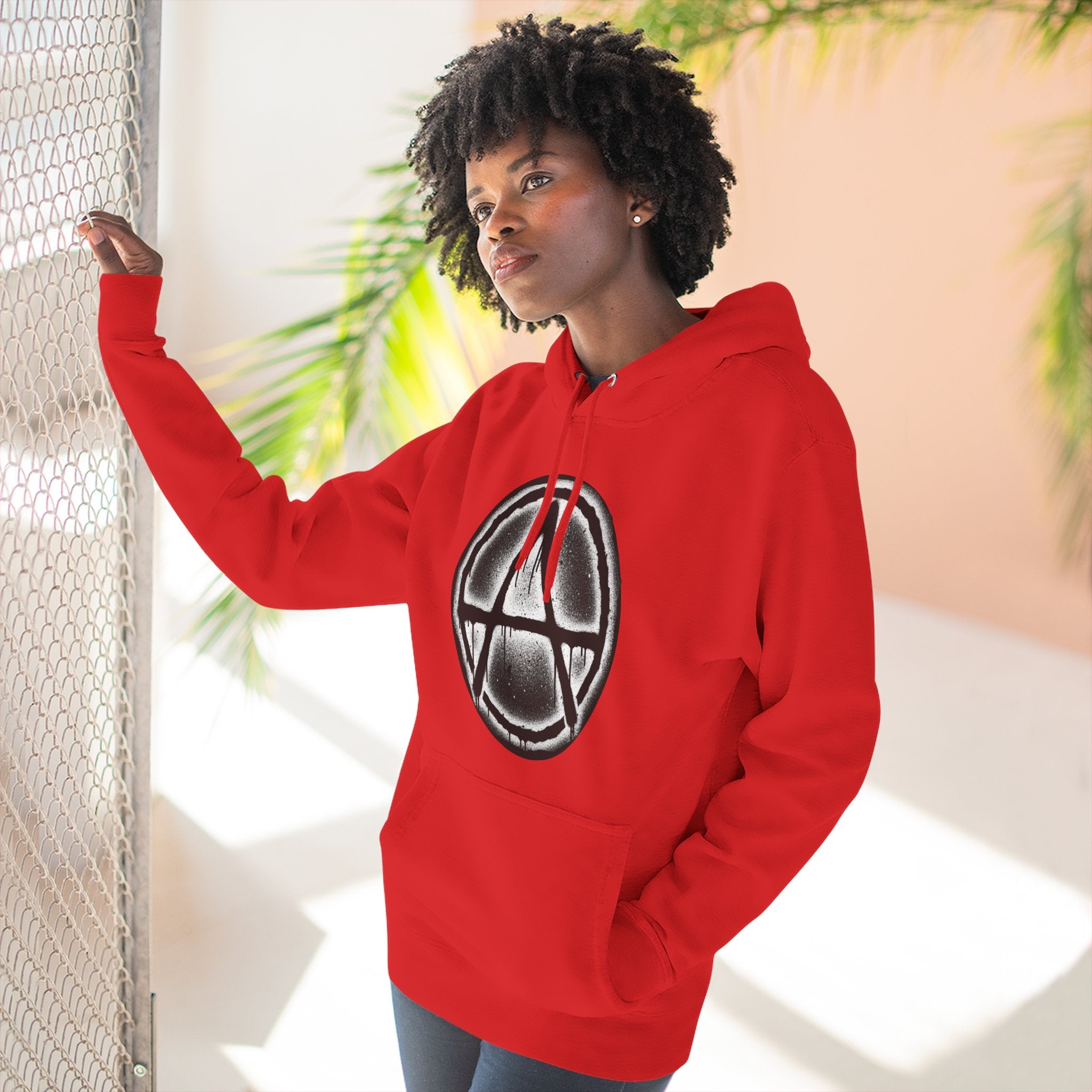 Anarchy Symbol Hoodie — Grunge Circle Anarchy Graphic Pullover 80's Fashion