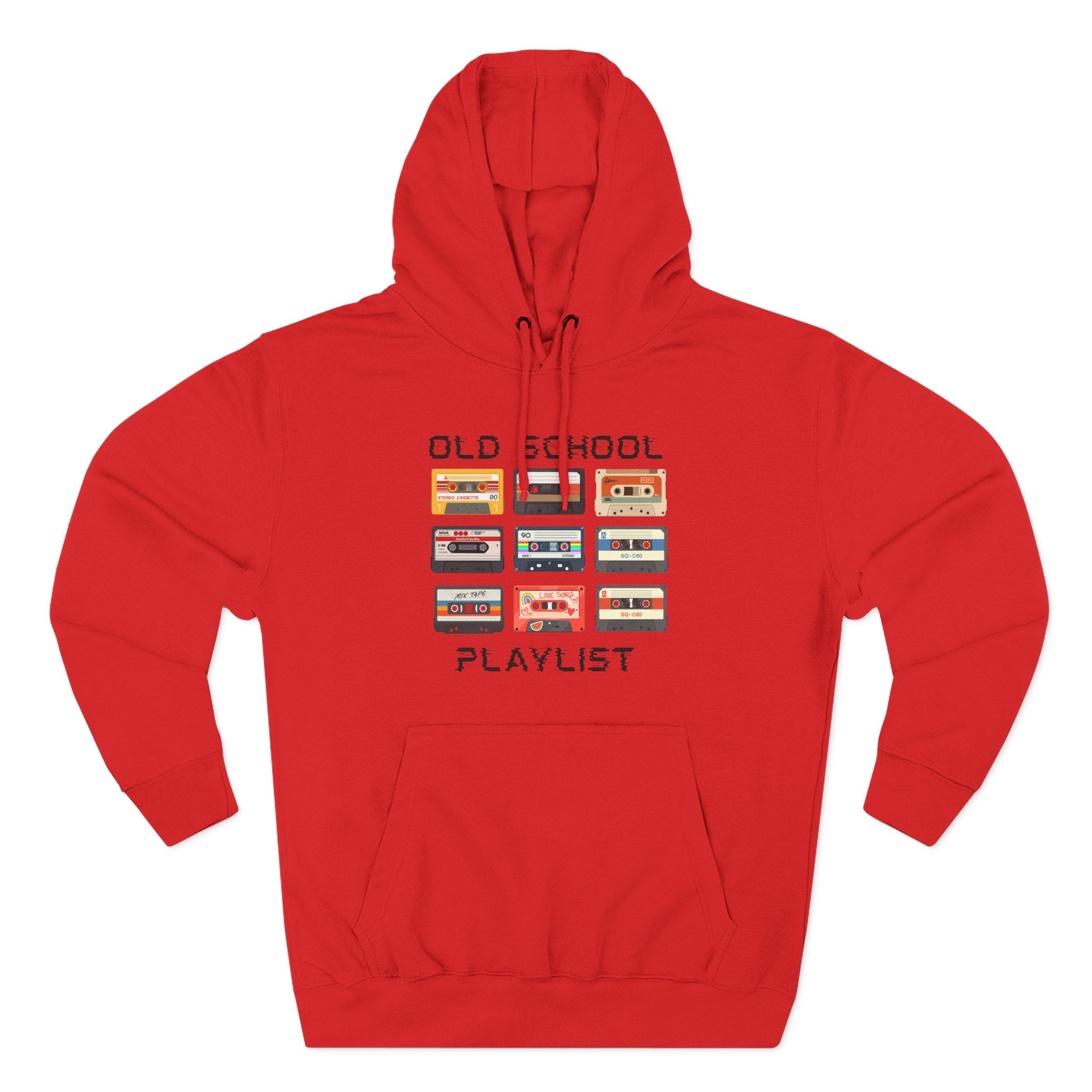 Old School Playlist Hoodie — Retro 80s Cassette Tape Graphic Pullover