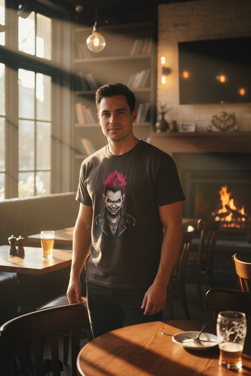 1980s Punk Girl T-Shirt — Hardcore Punk Street Art Tee