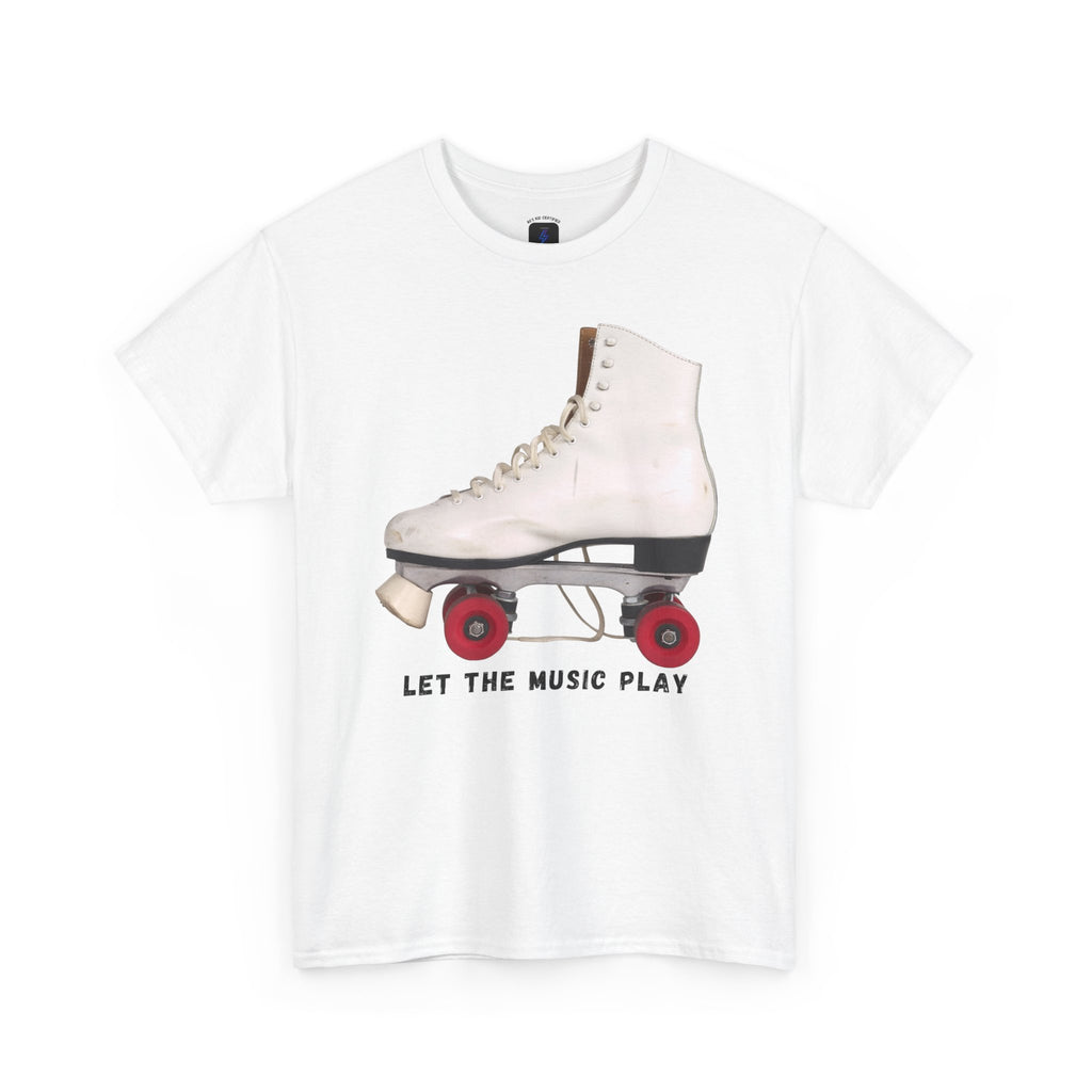 Roller Skate Tee — "Let the Music Play" Graphic T-Shirt