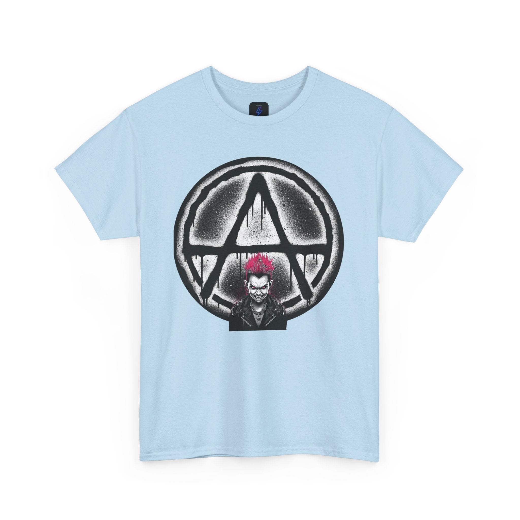 Anarchy Punk Graphic Tee — Red-Mohawk Rebel Shirt 80's Fashion