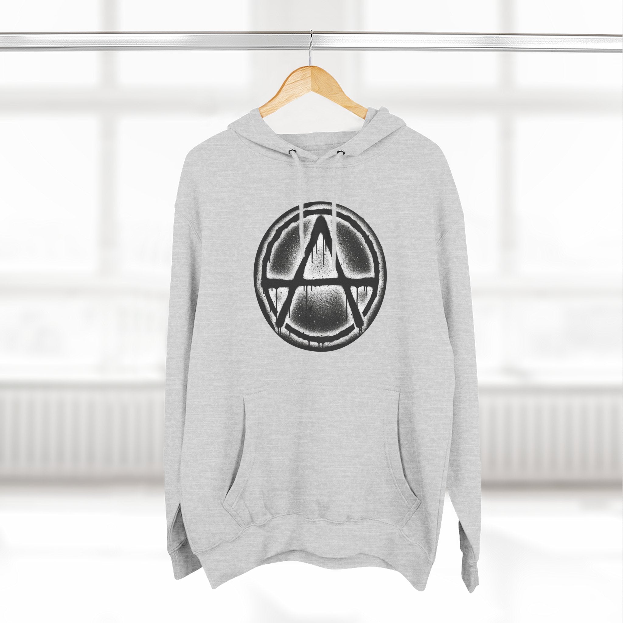 Anarchy Symbol Hoodie — Grunge Circle Anarchy Graphic Pullover 80's Fashion