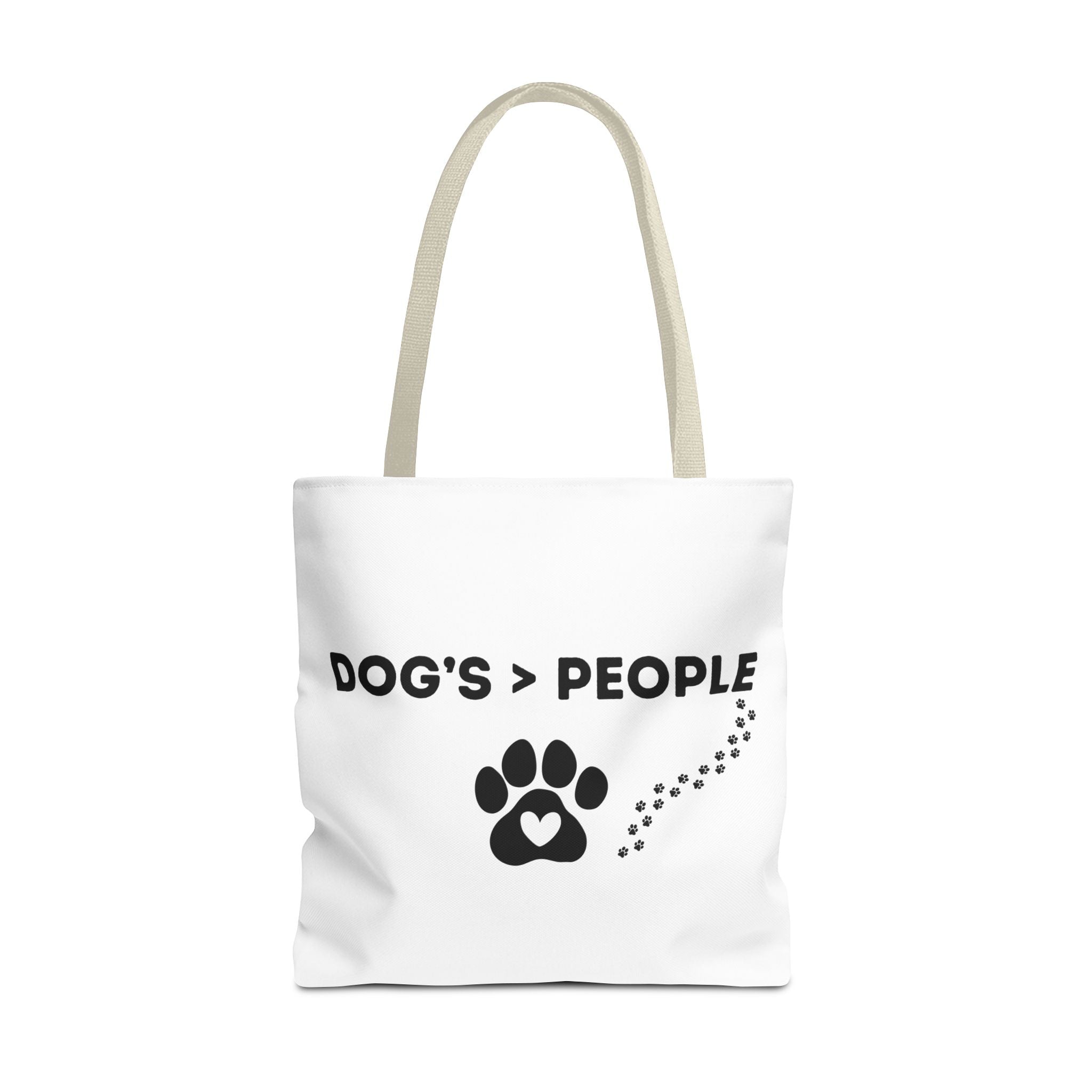 DOG'S > PEOPLE Tote Bag | Dog Paw Heart Design