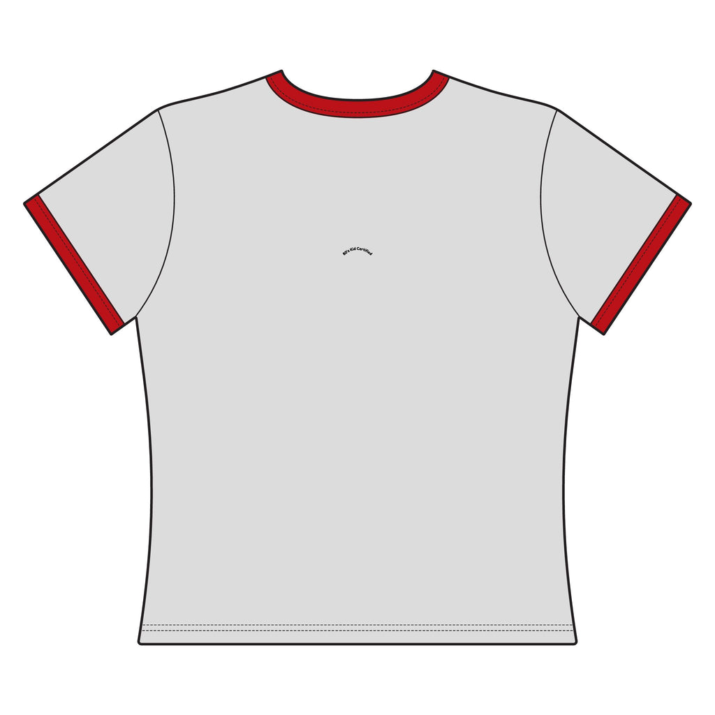 Women's Ringer Tee — Koi Fish '逆流' Retro Japanese Graphic