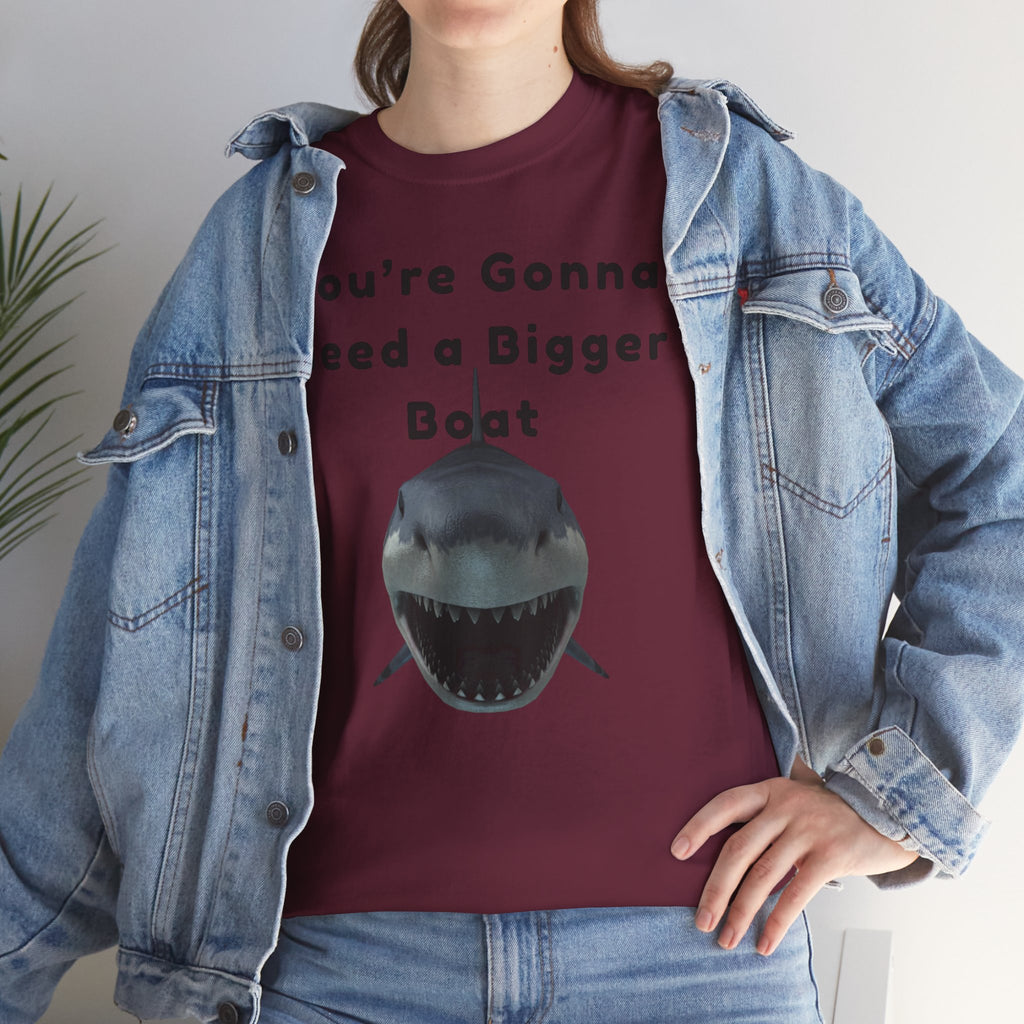 Shark Graphic Tee — "You're Gonna Need a Bigger Boat" Casual T-Shirt 80's Movie Qoutes