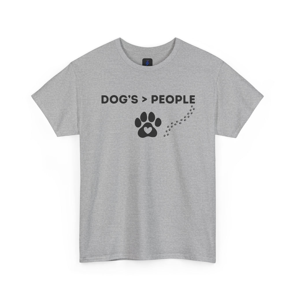 DOGS > PEOPLE TShirt | Paw Print Graphic Tee Dog Lover Shirt