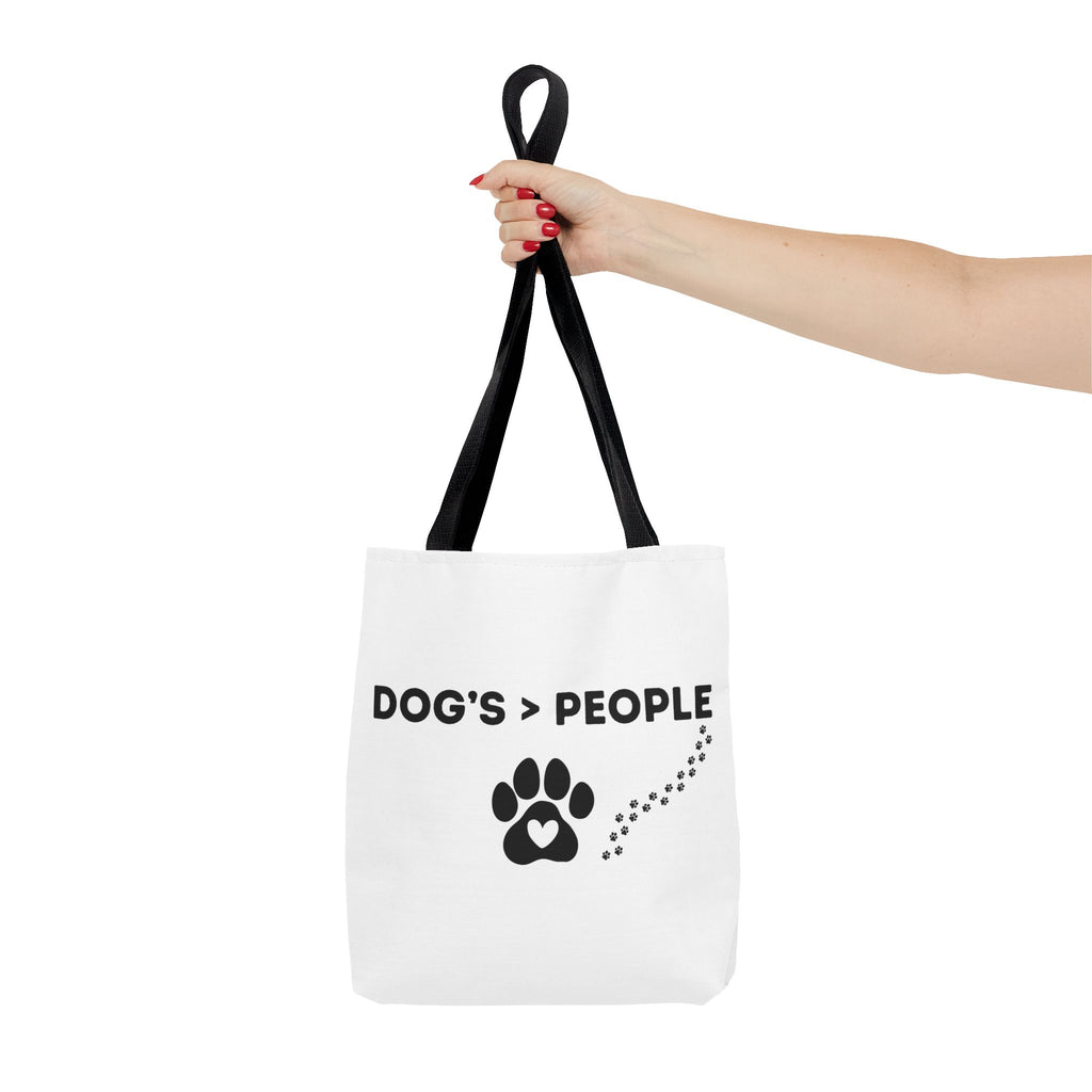 DOG'S > PEOPLE Tote Bag | Dog Paw Heart Design
