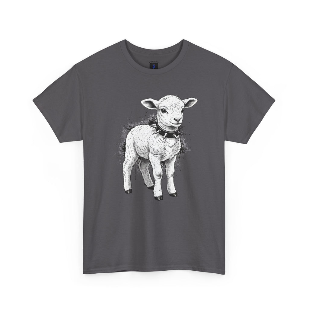 80s Punk Rock Lamb Illustration Tee — Vintage Baby Sheep Graphic T-Shirt
