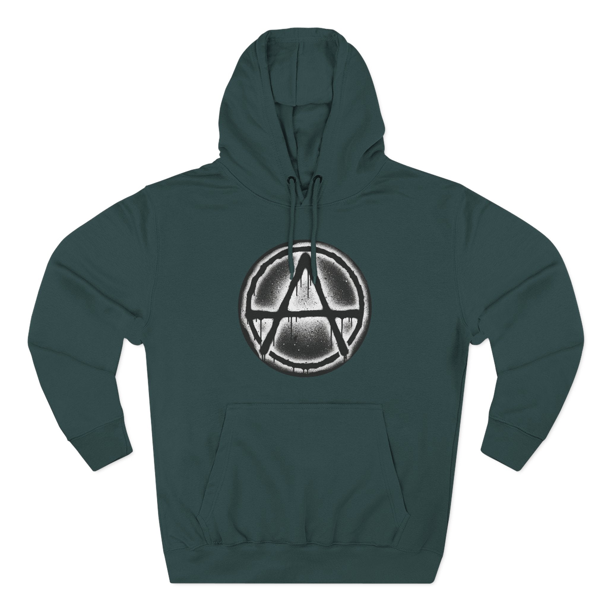 Anarchy Symbol Hoodie — Grunge Circle Anarchy Graphic Pullover 80's Fashion