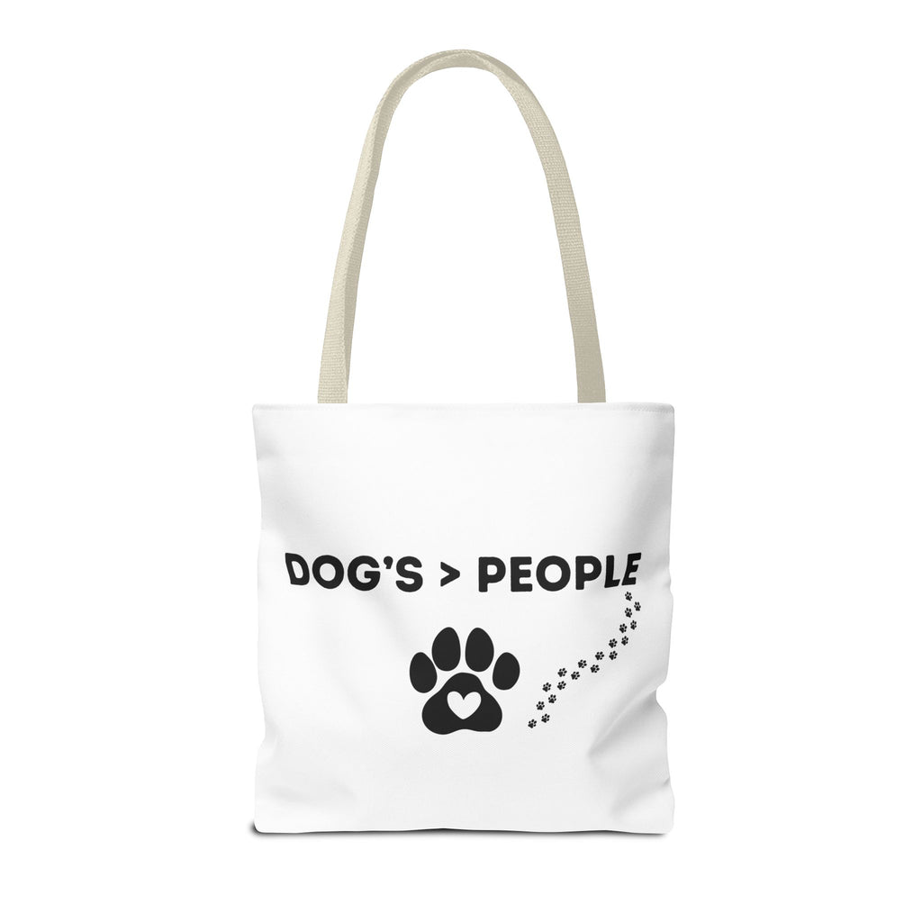 DOG'S > PEOPLE Tote Bag | Dog Paw Heart Design