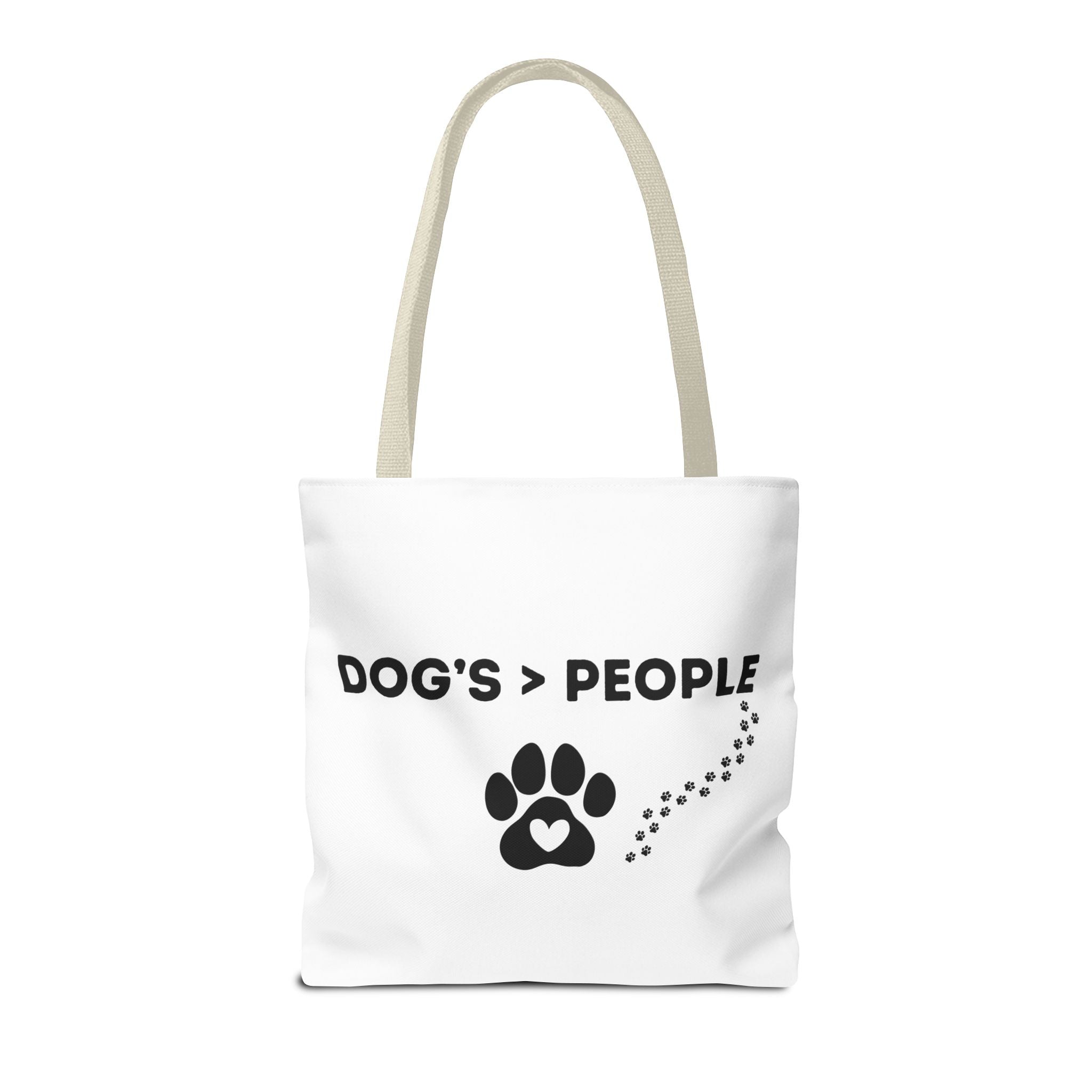 DOG'S > PEOPLE Tote Bag | Dog Paw Heart Design