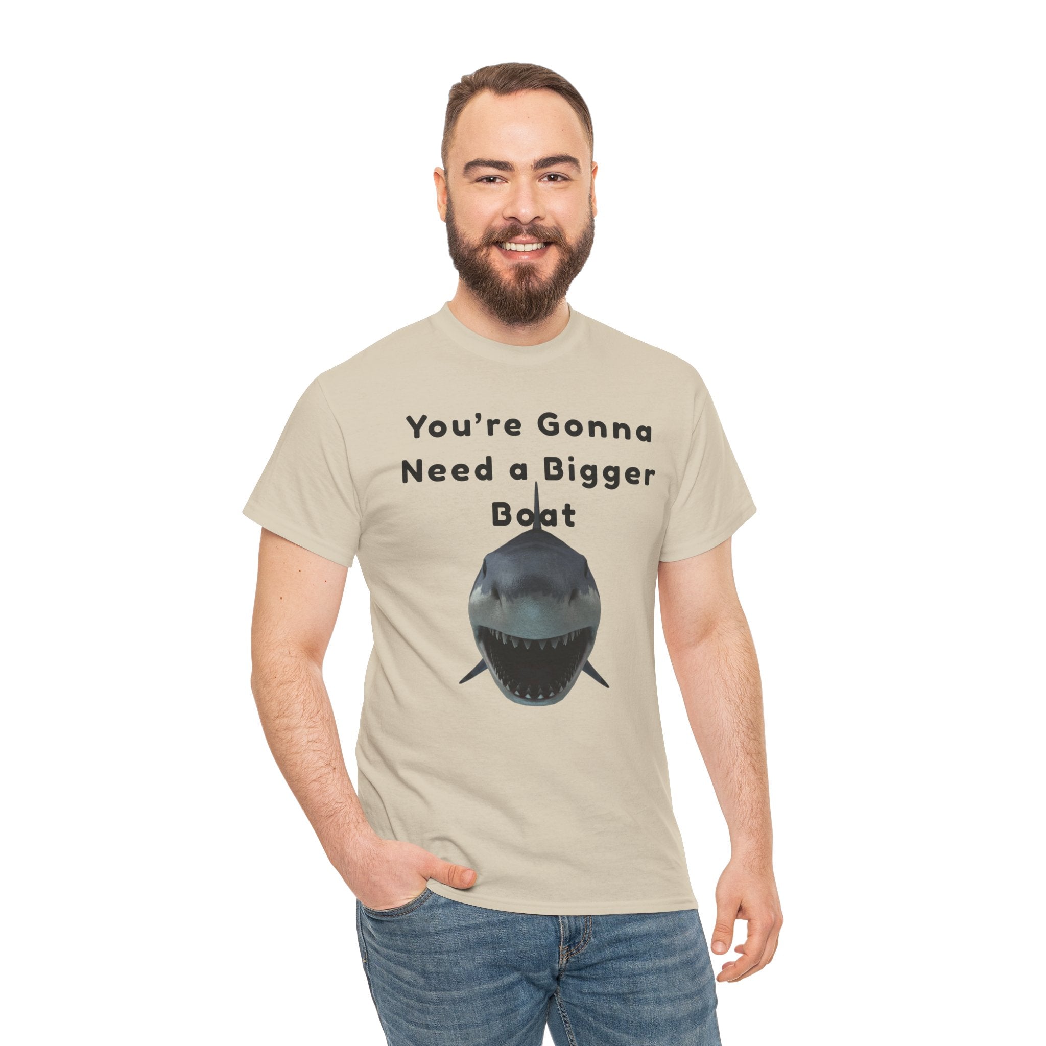Shark Graphic Tee — "You're Gonna Need a Bigger Boat" Casual T-Shirt 80's Movie Qoutes