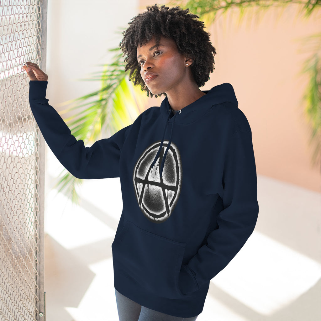 Anarchy Symbol Hoodie — Grunge Circle Anarchy Graphic Pullover 80's Fashion