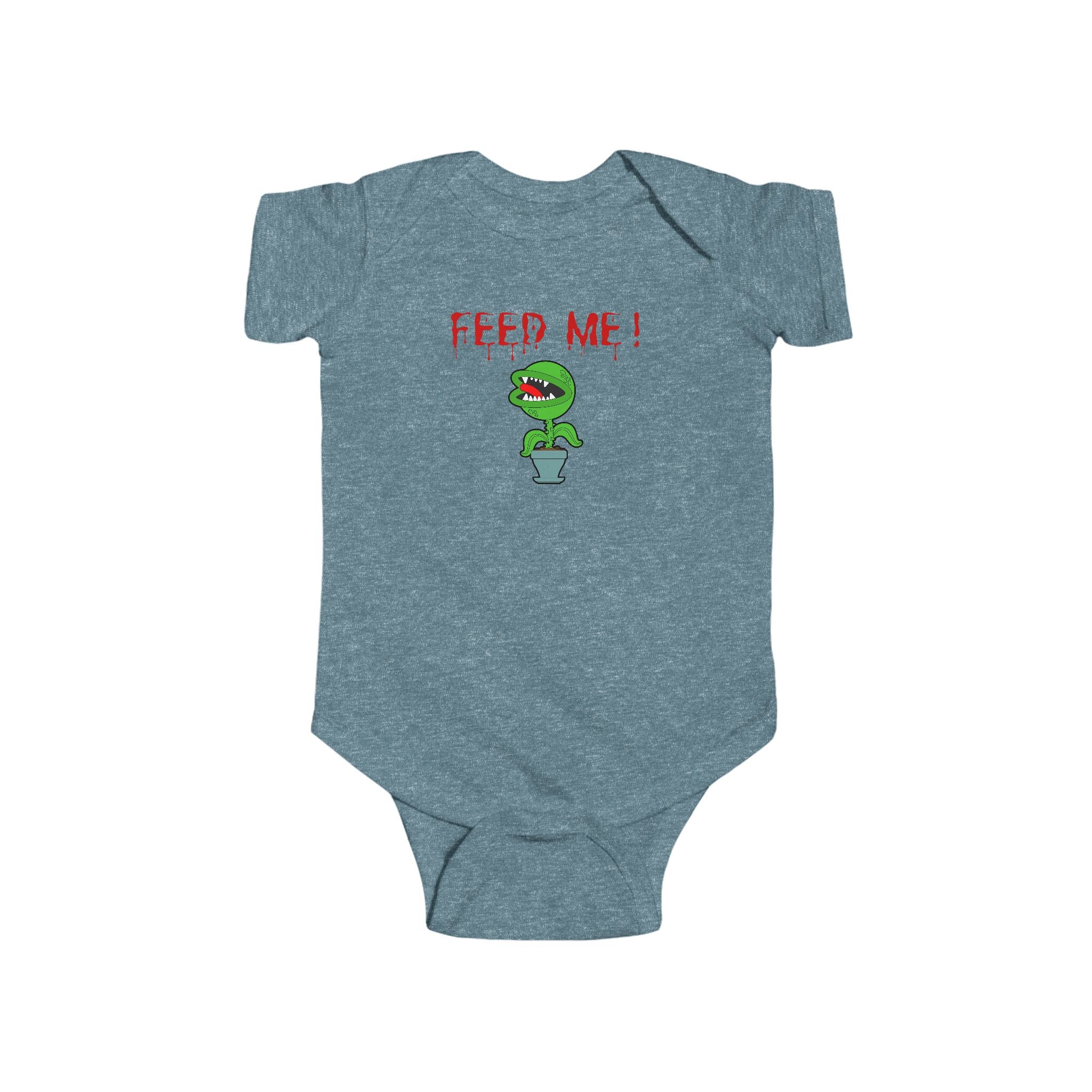 "Feed Me!" Baby Bodysuit – Cute Hungry horror plant Infant Onesie