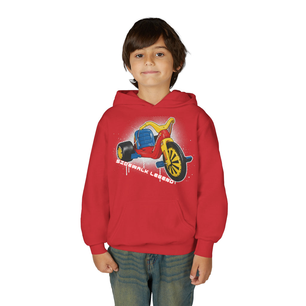 Kids Tricycle Graphic Hoodie — Retro Ride Design (Youth) 80s Fashion