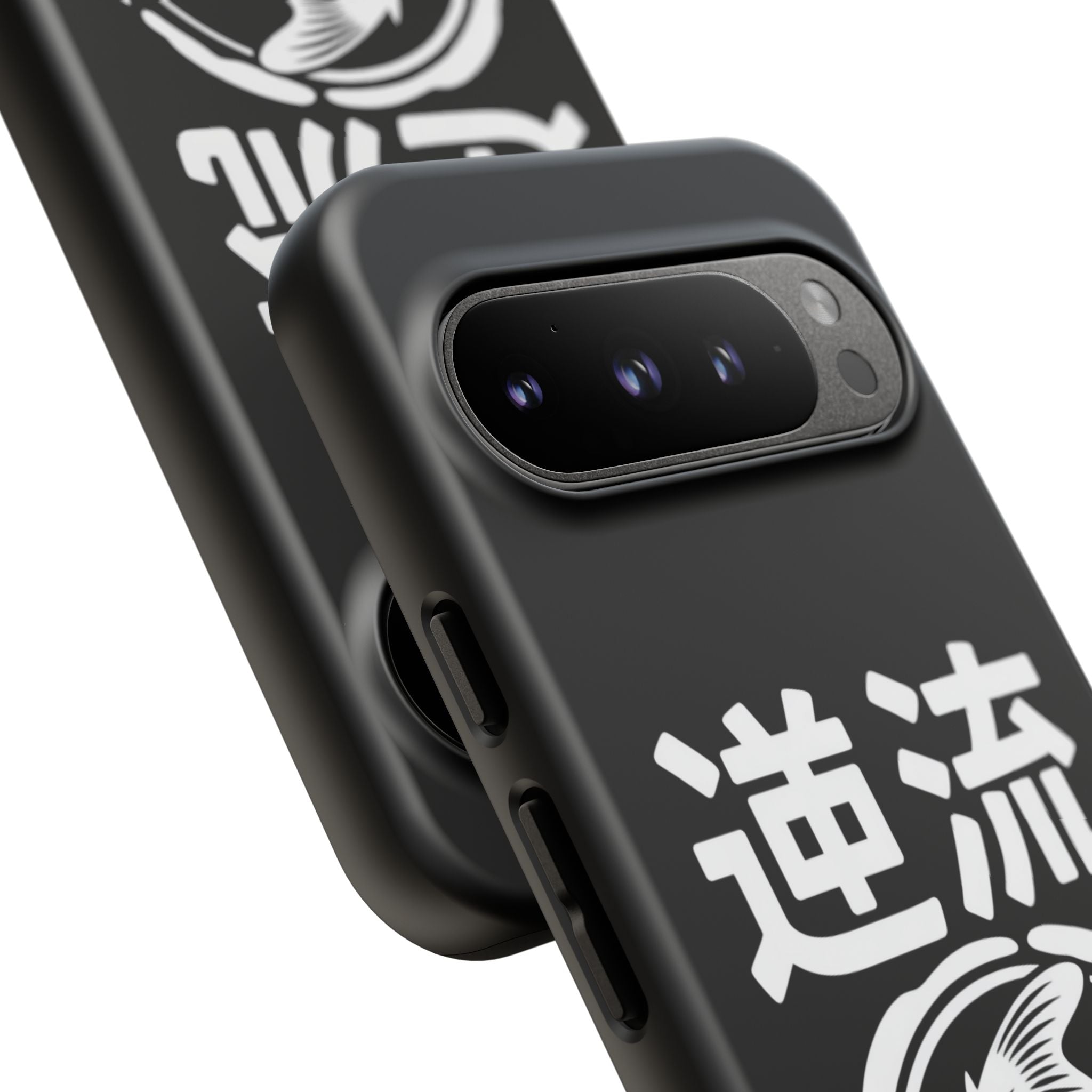 Koi '逆流' Tough Phone Case — Black Protective iPhone Cover - 80s Design