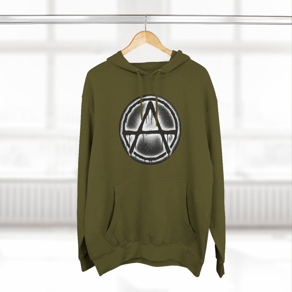 Anarchy Symbol Hoodie — Grunge Circle Anarchy Graphic Pullover 80's Fashion