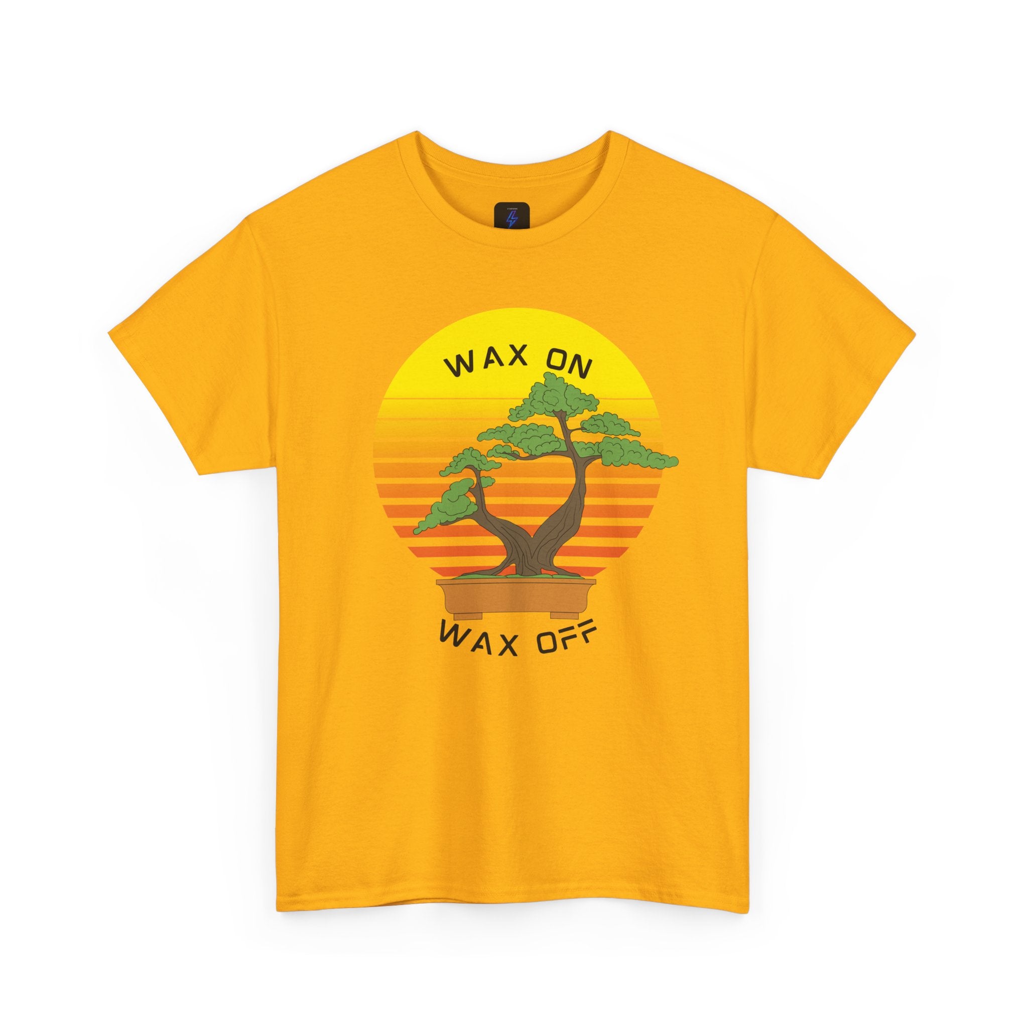 Wax On Wax Off Bonsai Tee — Retro Sunset Martial Arts T‑Shirt K-Kid Retro 80's