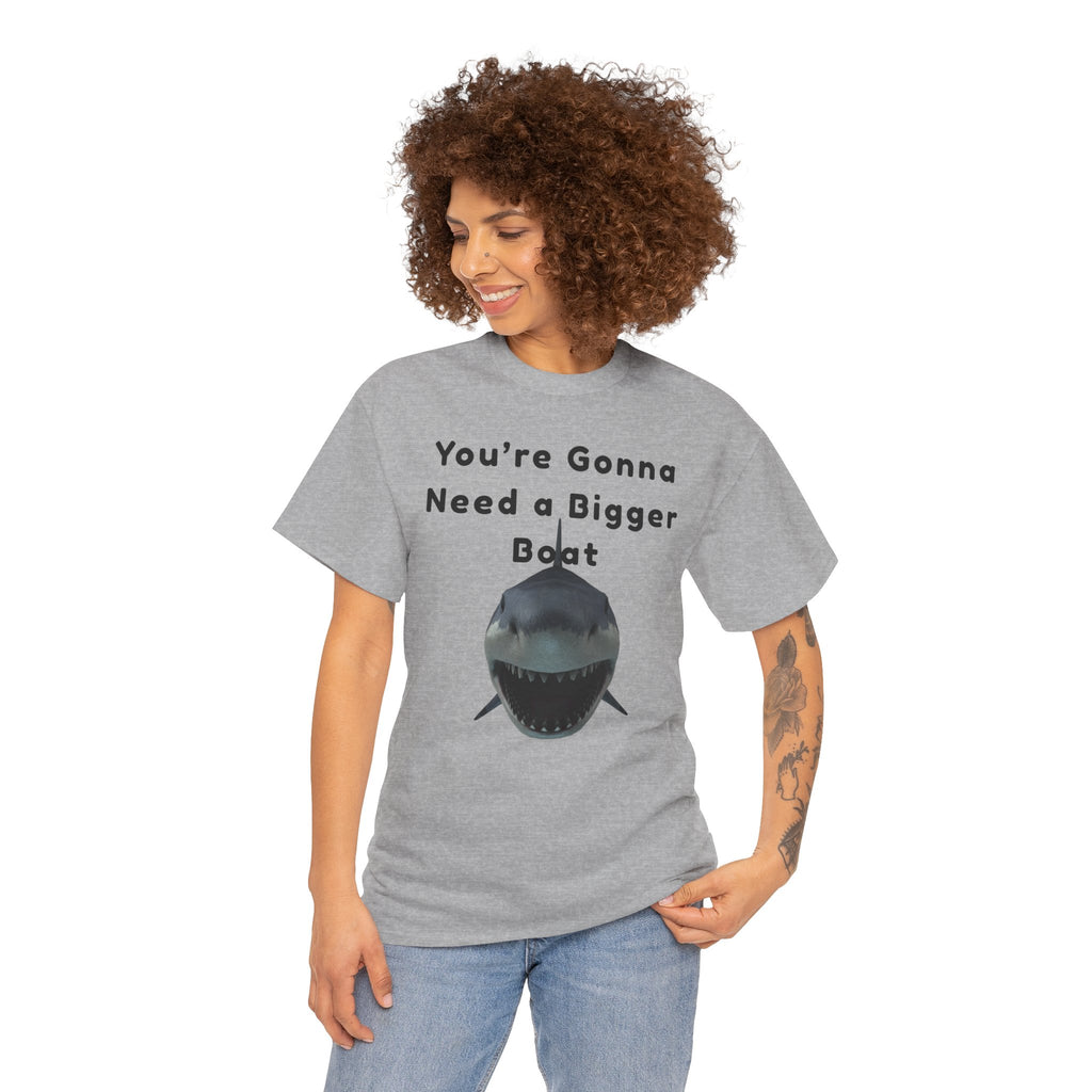 Shark Graphic Tee — "You're Gonna Need a Bigger Boat" Casual T-Shirt 80's Movie Qoutes