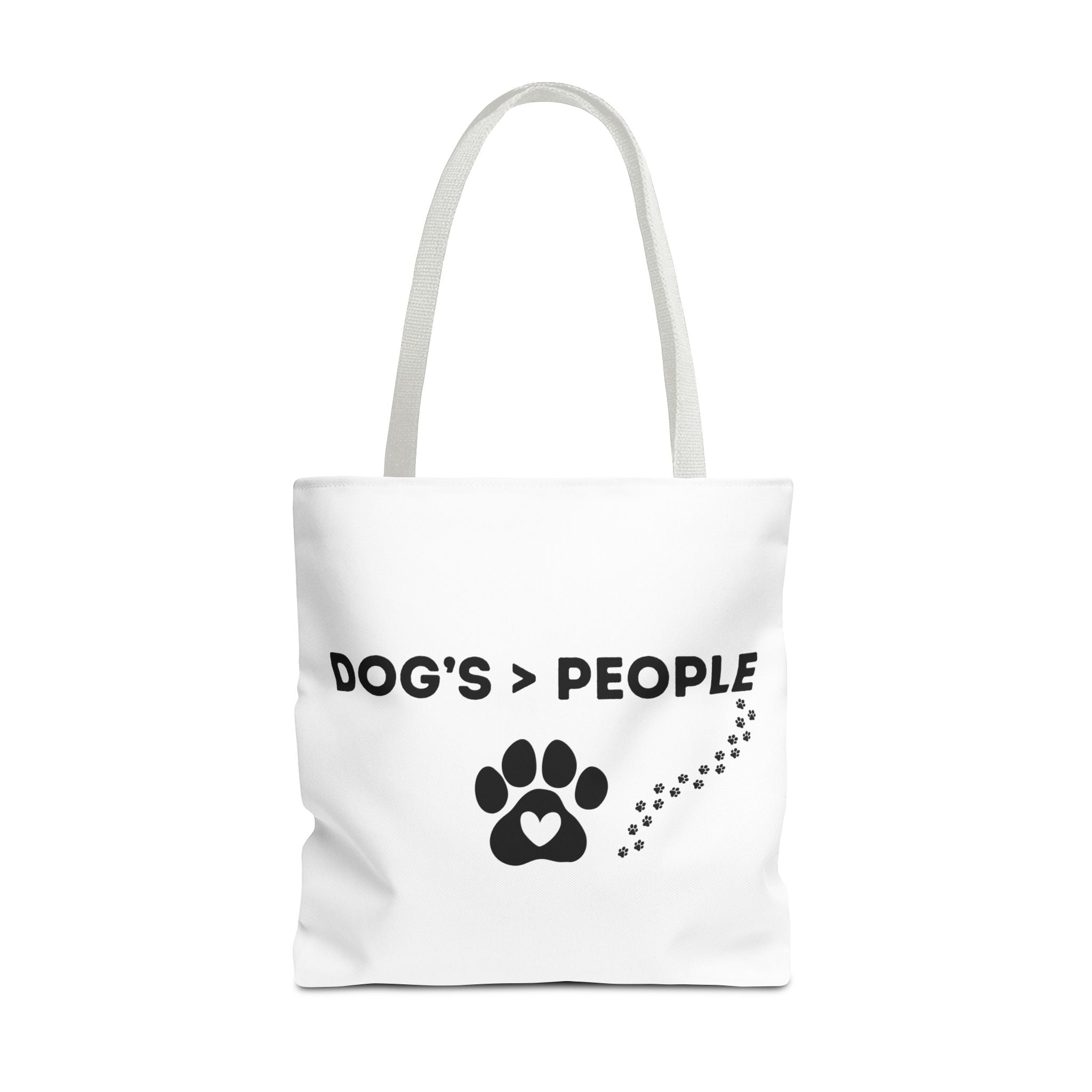 DOG'S > PEOPLE Tote Bag | Dog Paw Heart Design