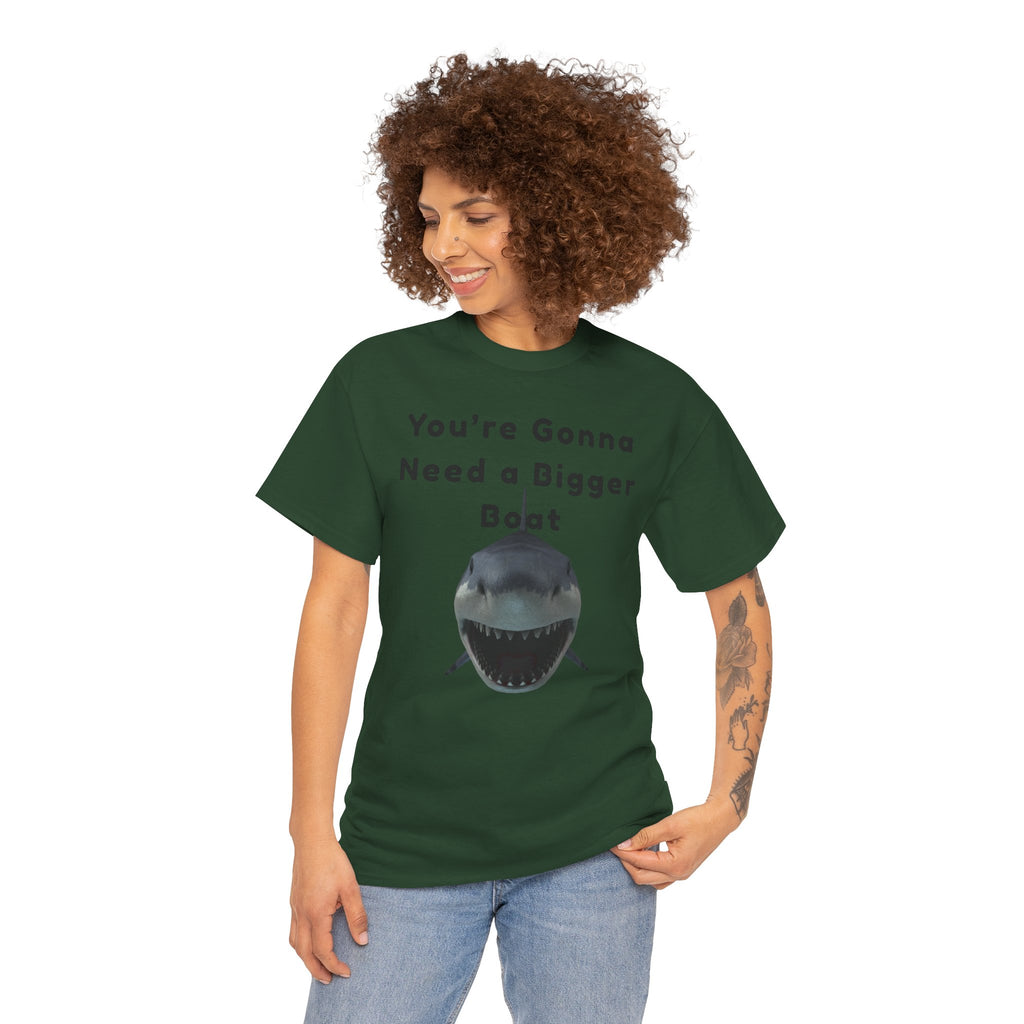 Shark Graphic Tee — "You're Gonna Need a Bigger Boat" Casual T-Shirt 80's Movie Qoutes