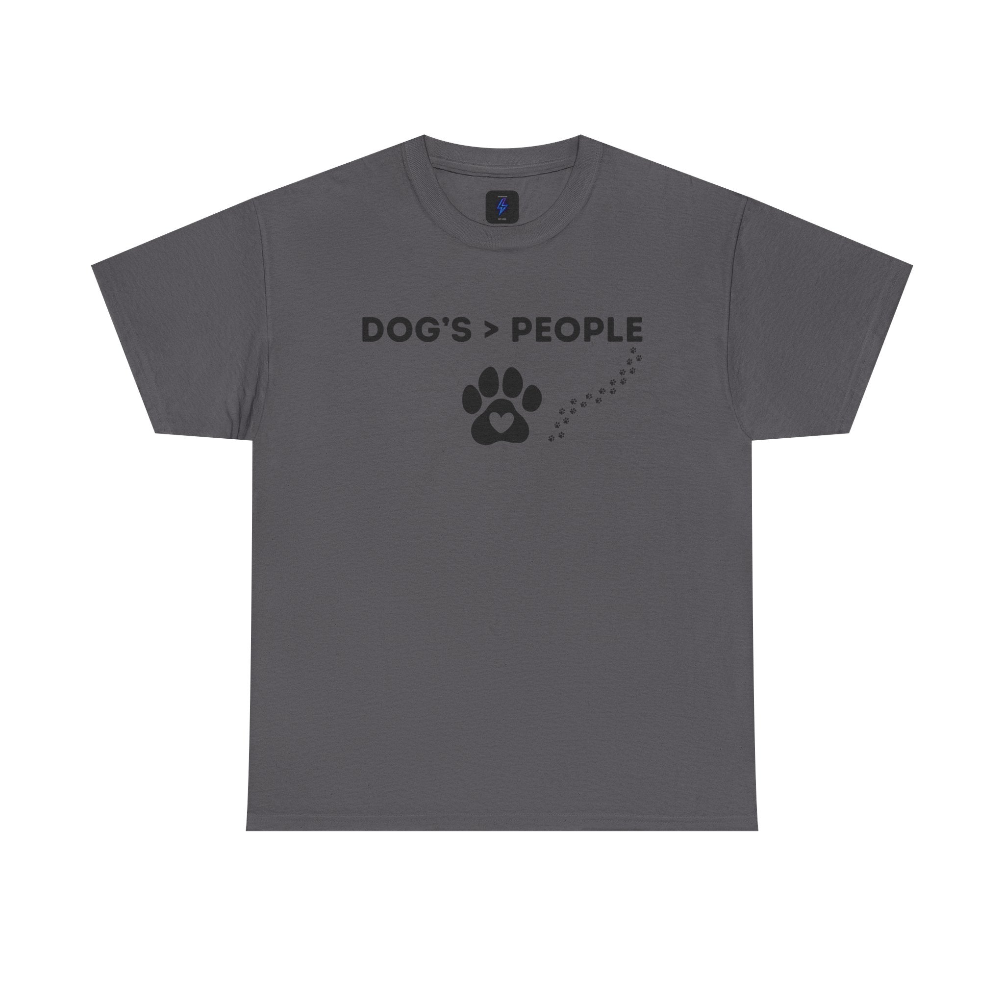 DOGS > PEOPLE TShirt | Paw Print Graphic Tee Dog Lover Shirt