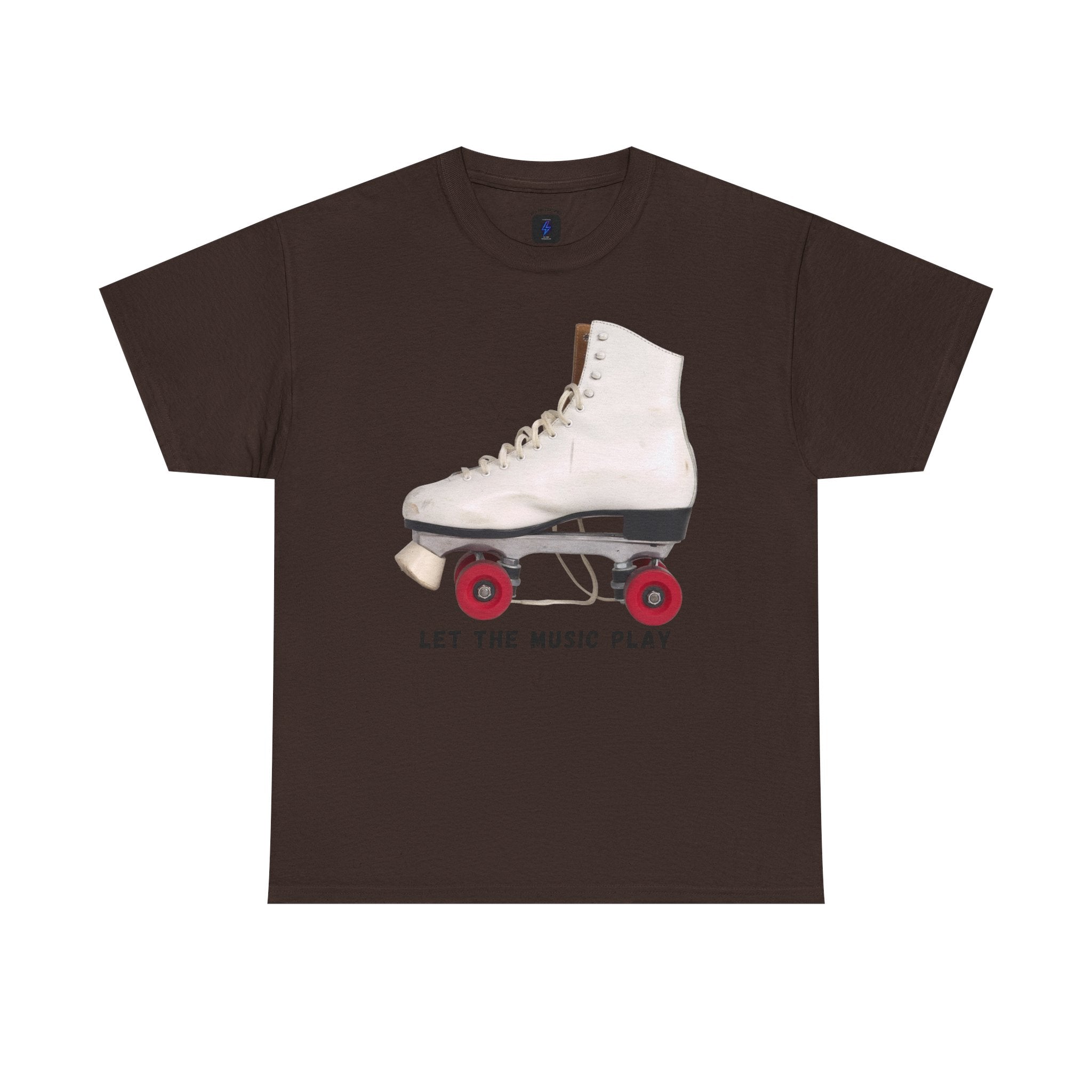 Roller Skate Tee — "Let the Music Play" Graphic T-Shirt