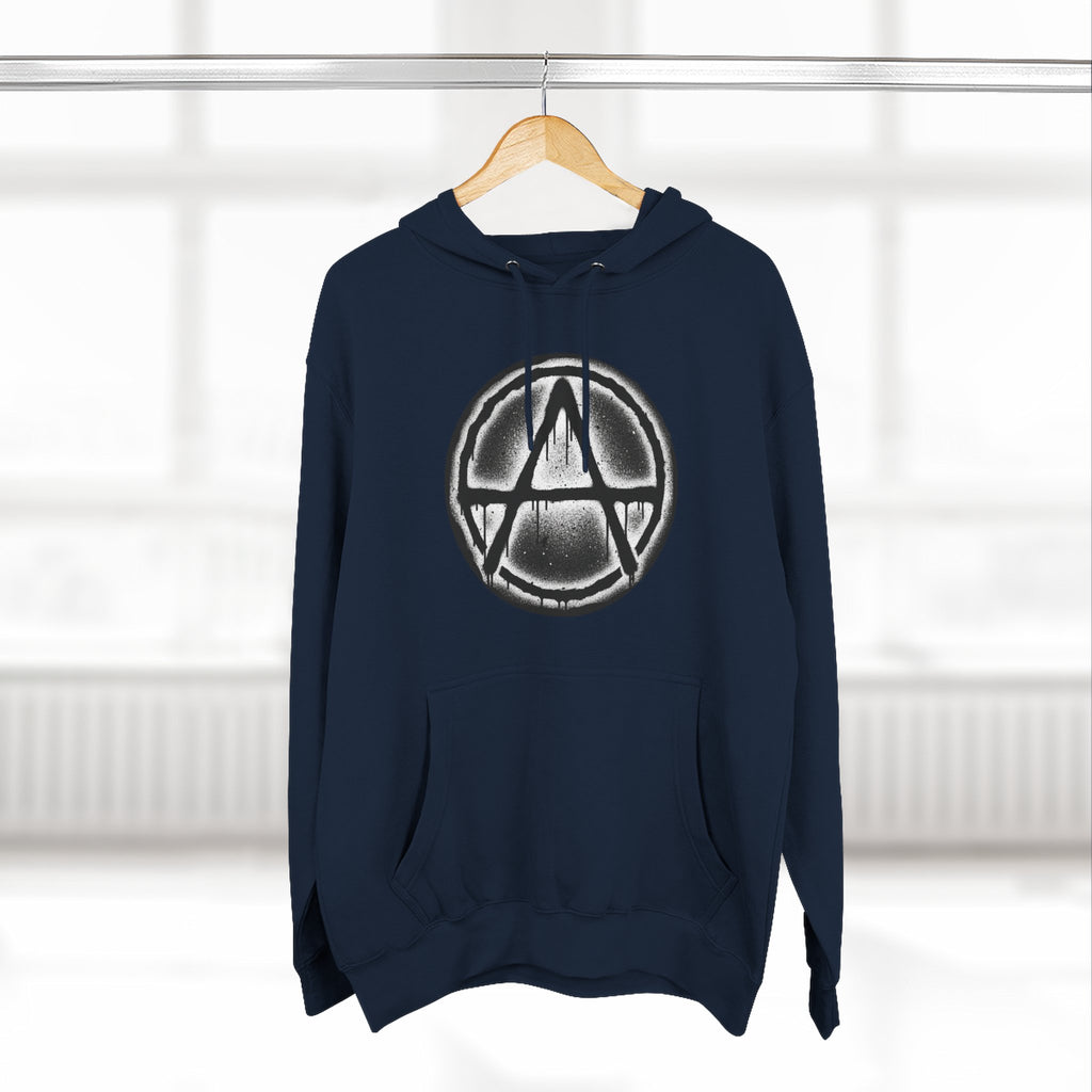 Anarchy Symbol Hoodie — Grunge Circle Anarchy Graphic Pullover 80's Fashion