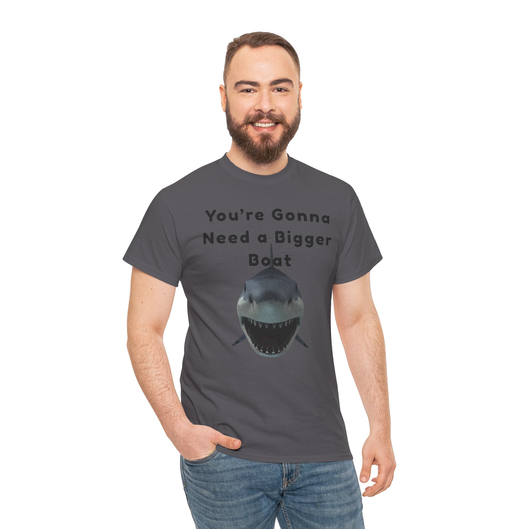 Shark Graphic Tee — "You're Gonna Need a Bigger Boat" Casual T-Shirt 80's Movie Qoutes