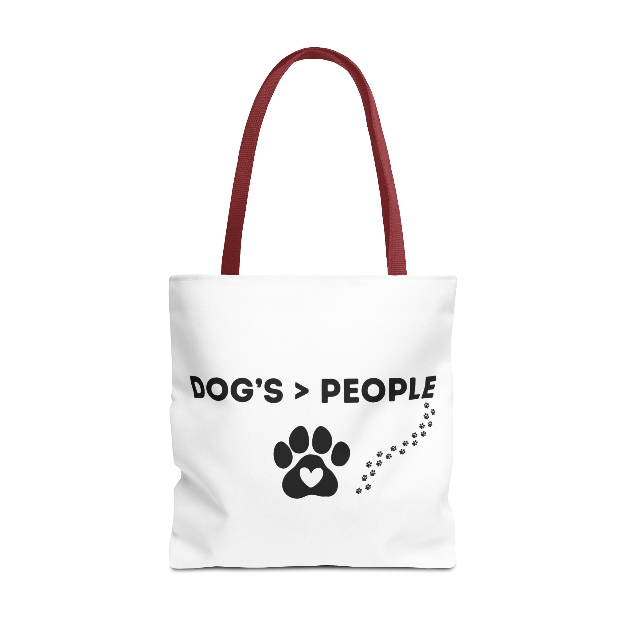 DOG'S > PEOPLE Tote Bag | Dog Paw Heart Design