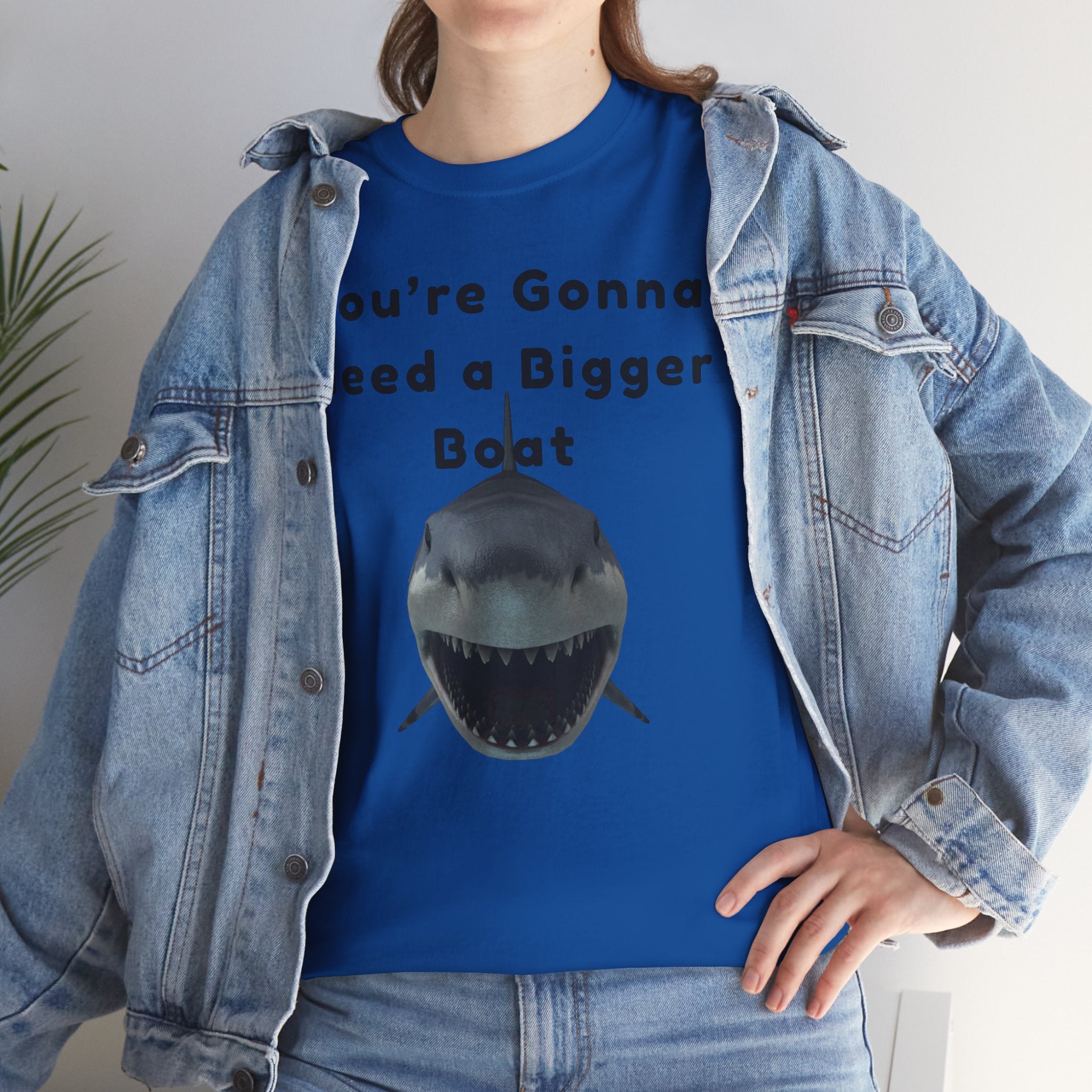 Shark Graphic Tee — "You're Gonna Need a Bigger Boat" Casual T-Shirt 80's Movie Qoutes