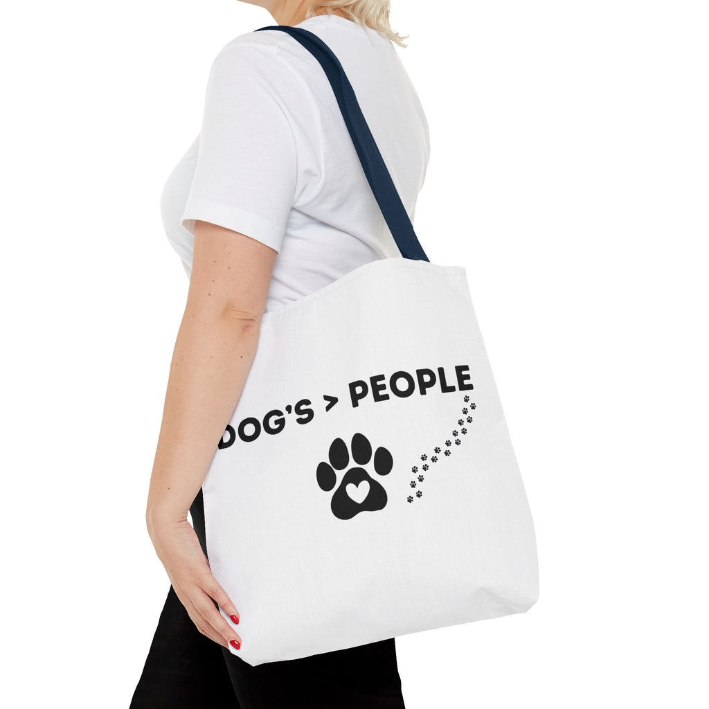 DOG'S > PEOPLE Tote Bag | Dog Paw Heart Design