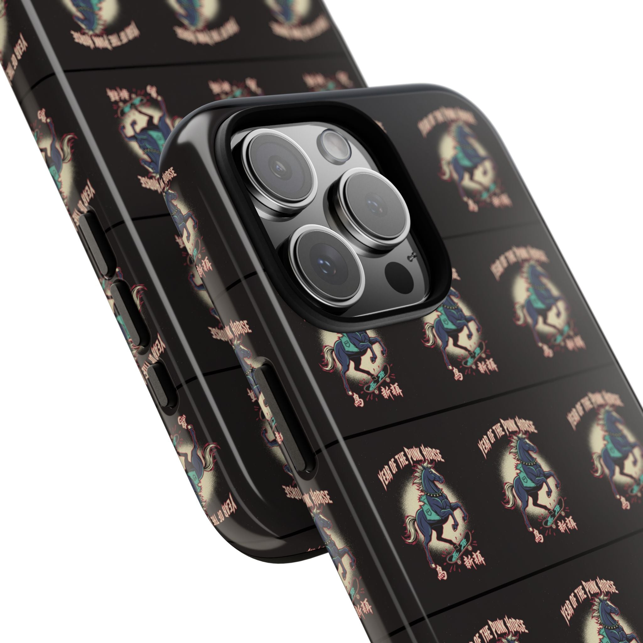 Year of the Punk Horse T-Shirt 80s Punk Skater Graffiti Street Art Chinese New Year Horse Graphic