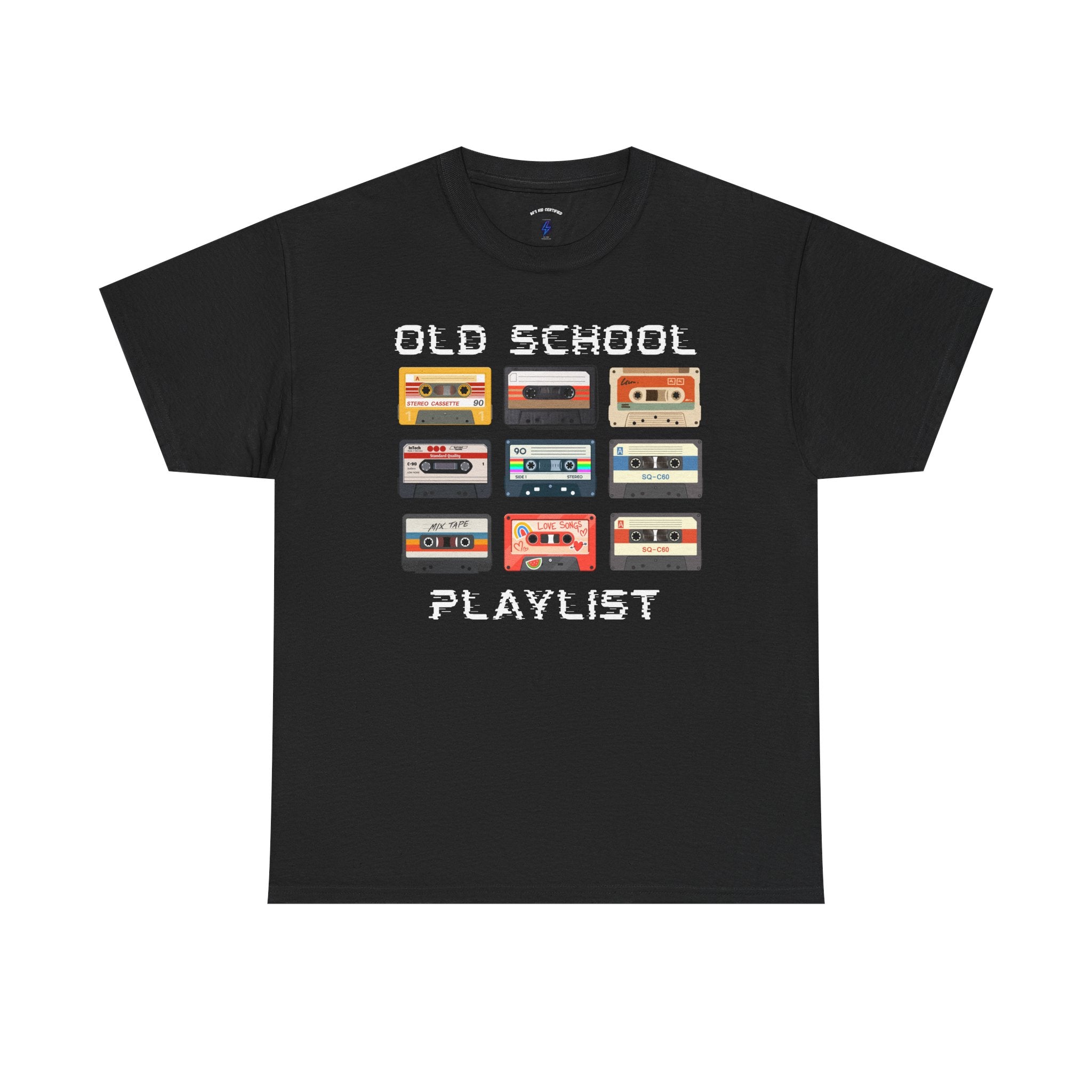 Old School Playlist T-Shirt — Retro 80s Cassette Tape Graphic Tee