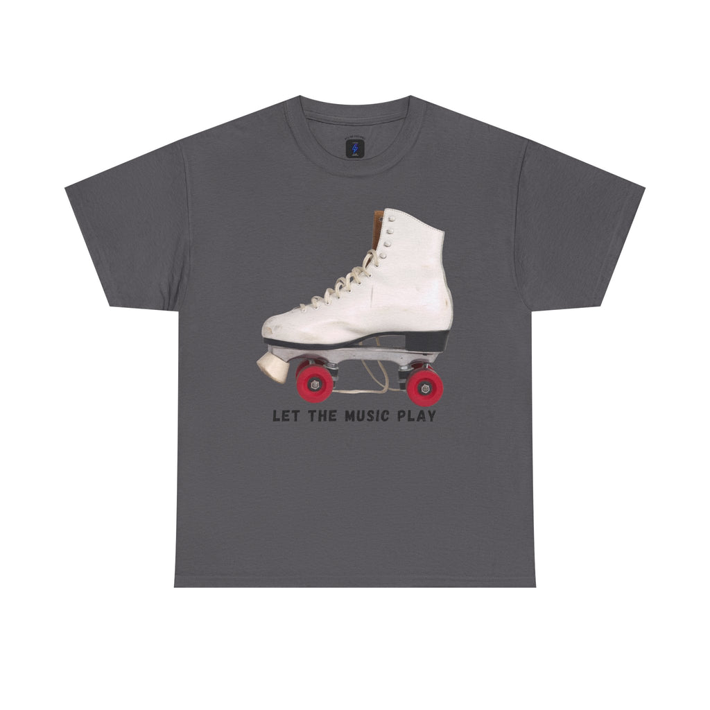 Roller Skate Tee — "Let the Music Play" Graphic T-Shirt